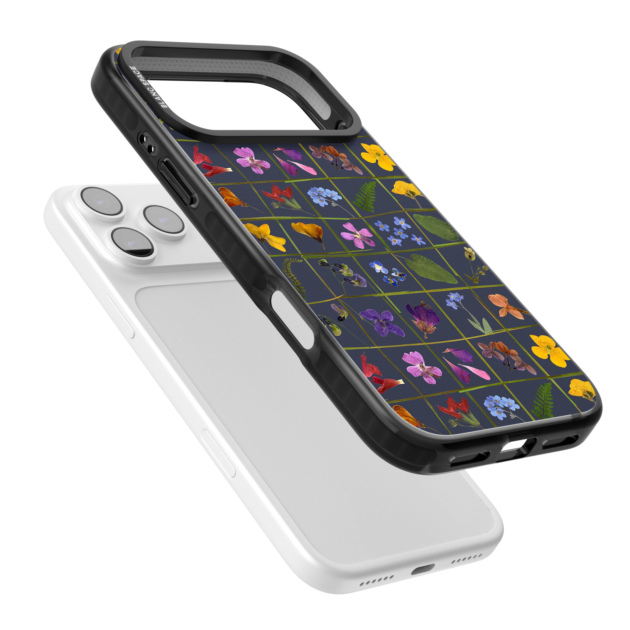 Wildflower Grid iPhone 17 Pro Impact Black Phone Case Colours