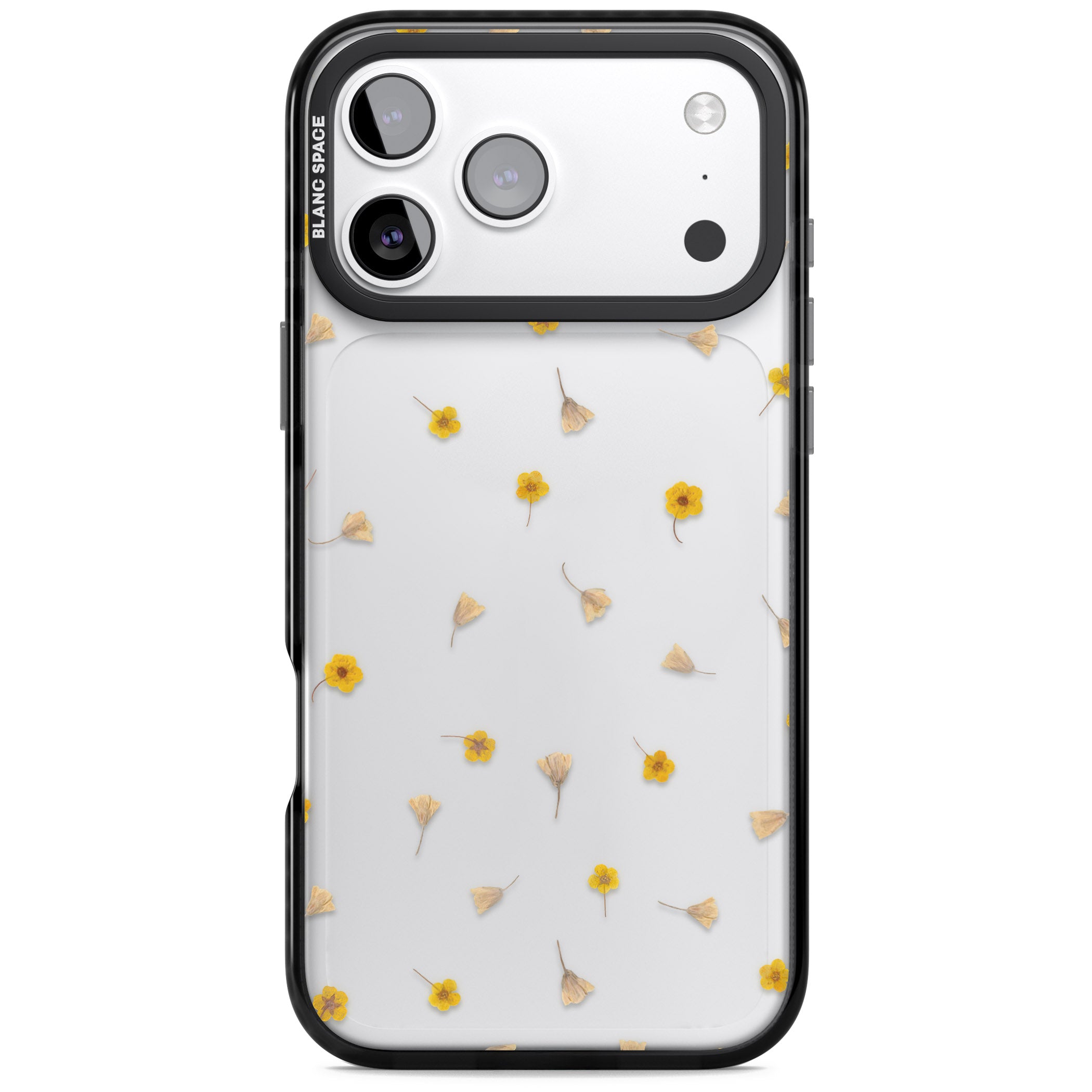 Tiny Yellow Flower iPhone 17 Pro Impact Black Phone Case