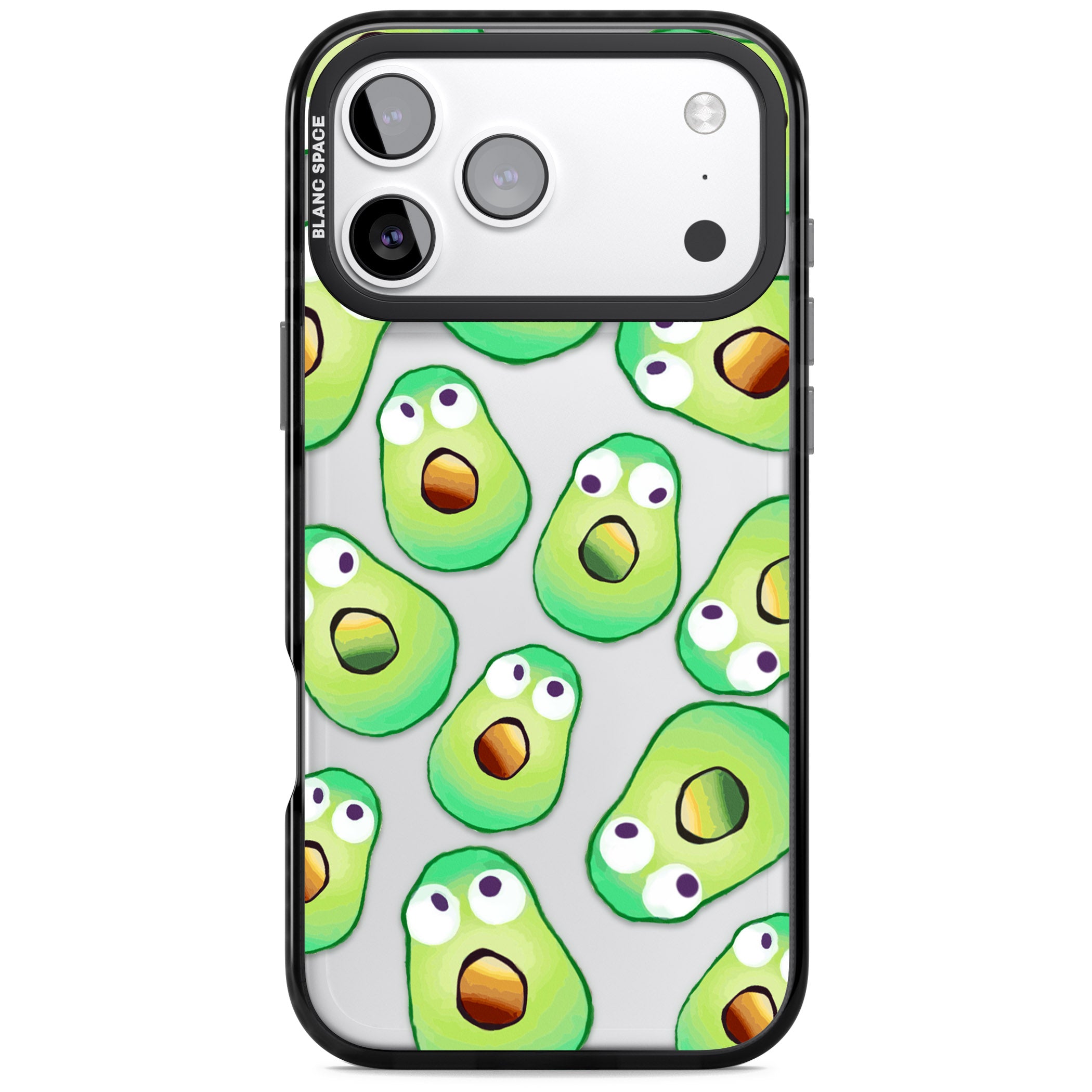 Shocked Avocados iPhone 17 Pro Impact Black Phone Case