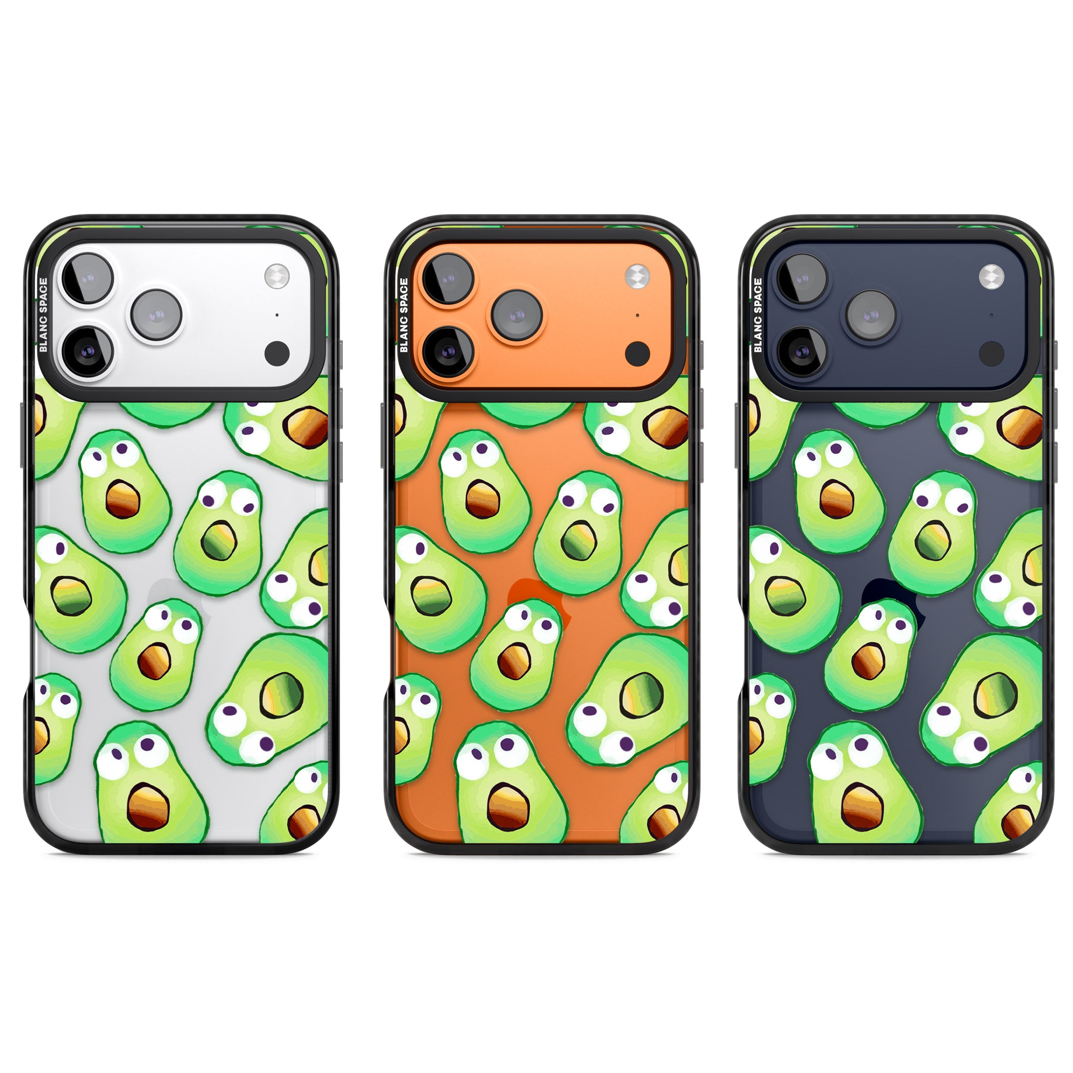 Shocked Avocados iPhone 17 Pro Impact Black Phone Case APT Impact Protection