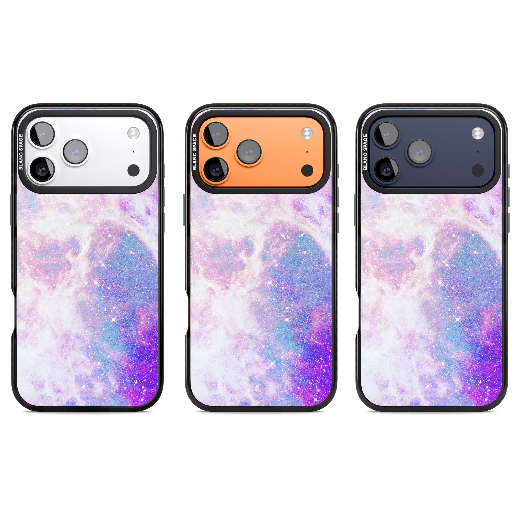 Pastel Galaxy iPhone 17 Pro Impact Black Phone Case APT Impact Protection