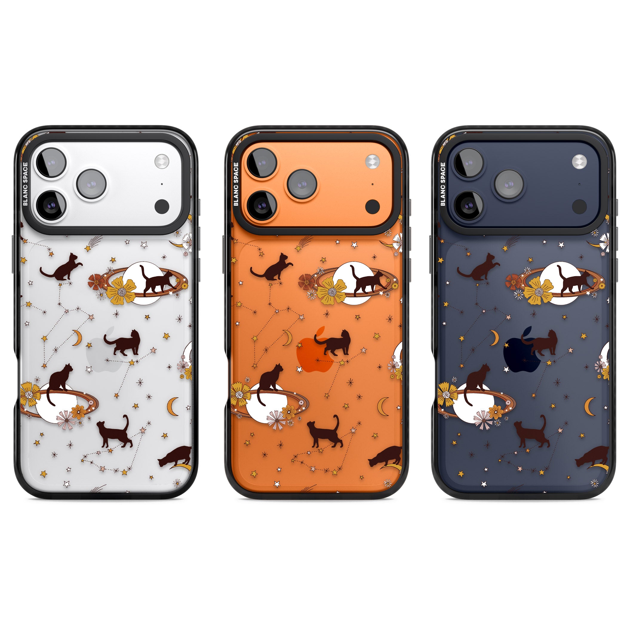 Halloween Cats And Astrology iPhone 17 Pro Impact Black Phone Case APT Impact Protection