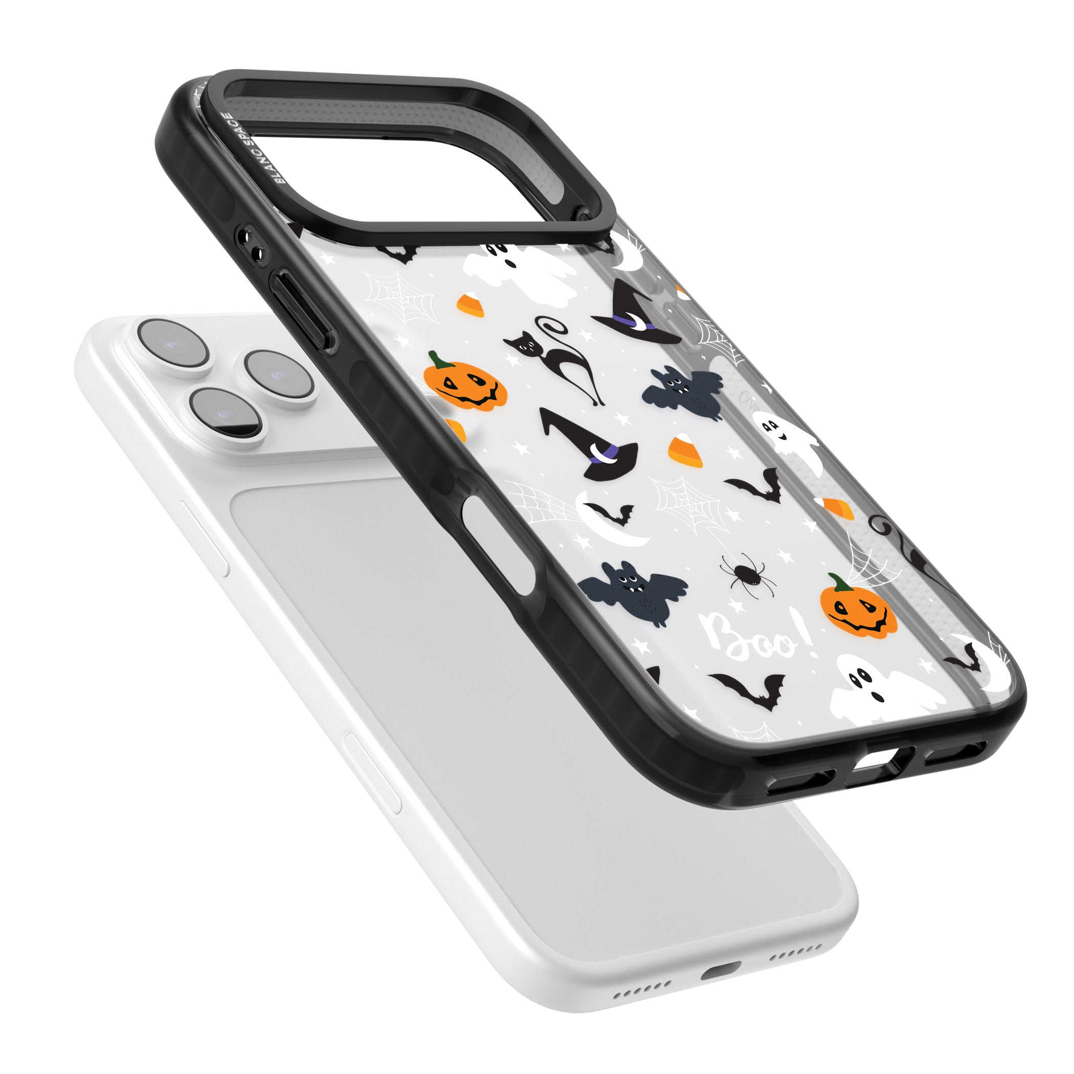 Halloween Mix Pattern iPhone 17 Pro Max Impact Black Phone Case Colours