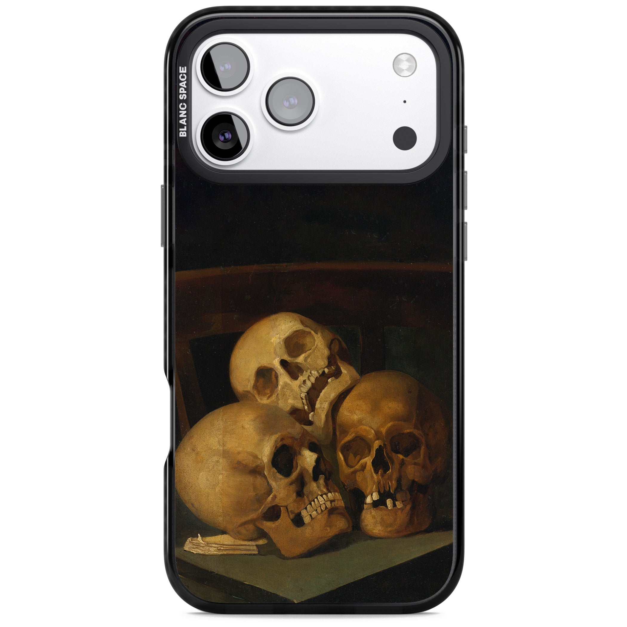 Still Life Of Three Skulls iPhone 17 Pro Impact Black Phone Case