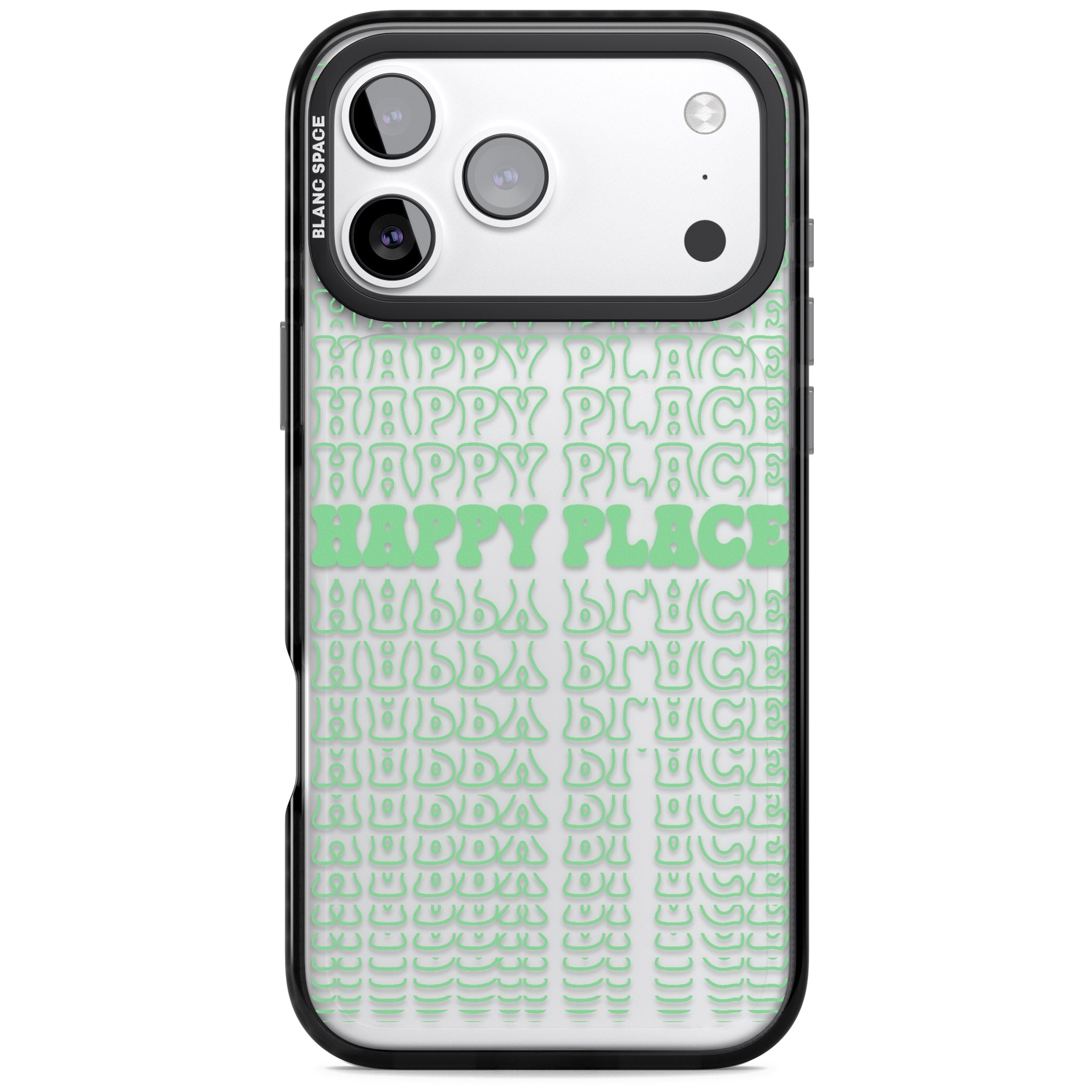 Happy Place (Green) iPhone 17 Pro Max Impact Black Phone Case