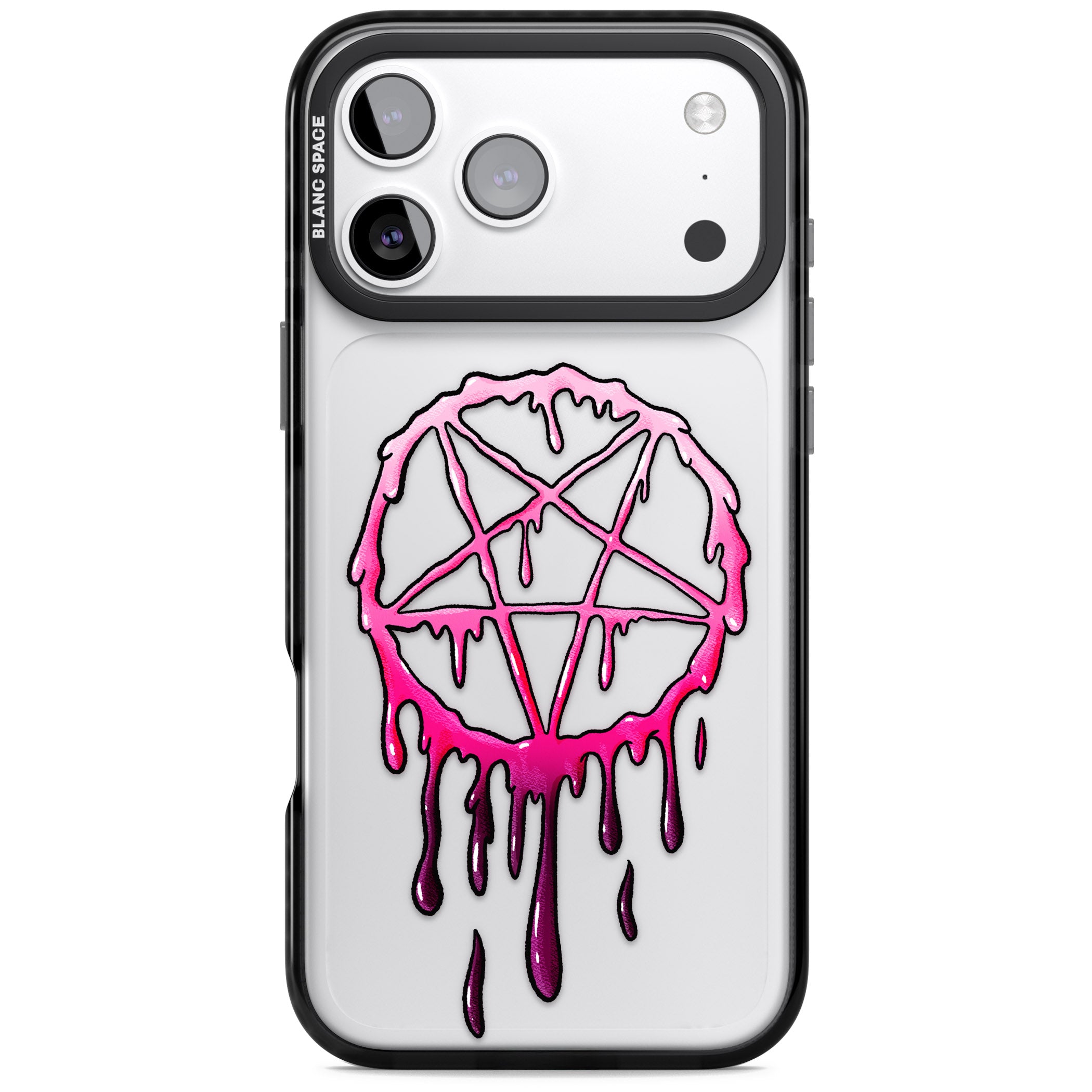 Pentagram Of Blood iPhone 17 Pro Impact Black Phone Case