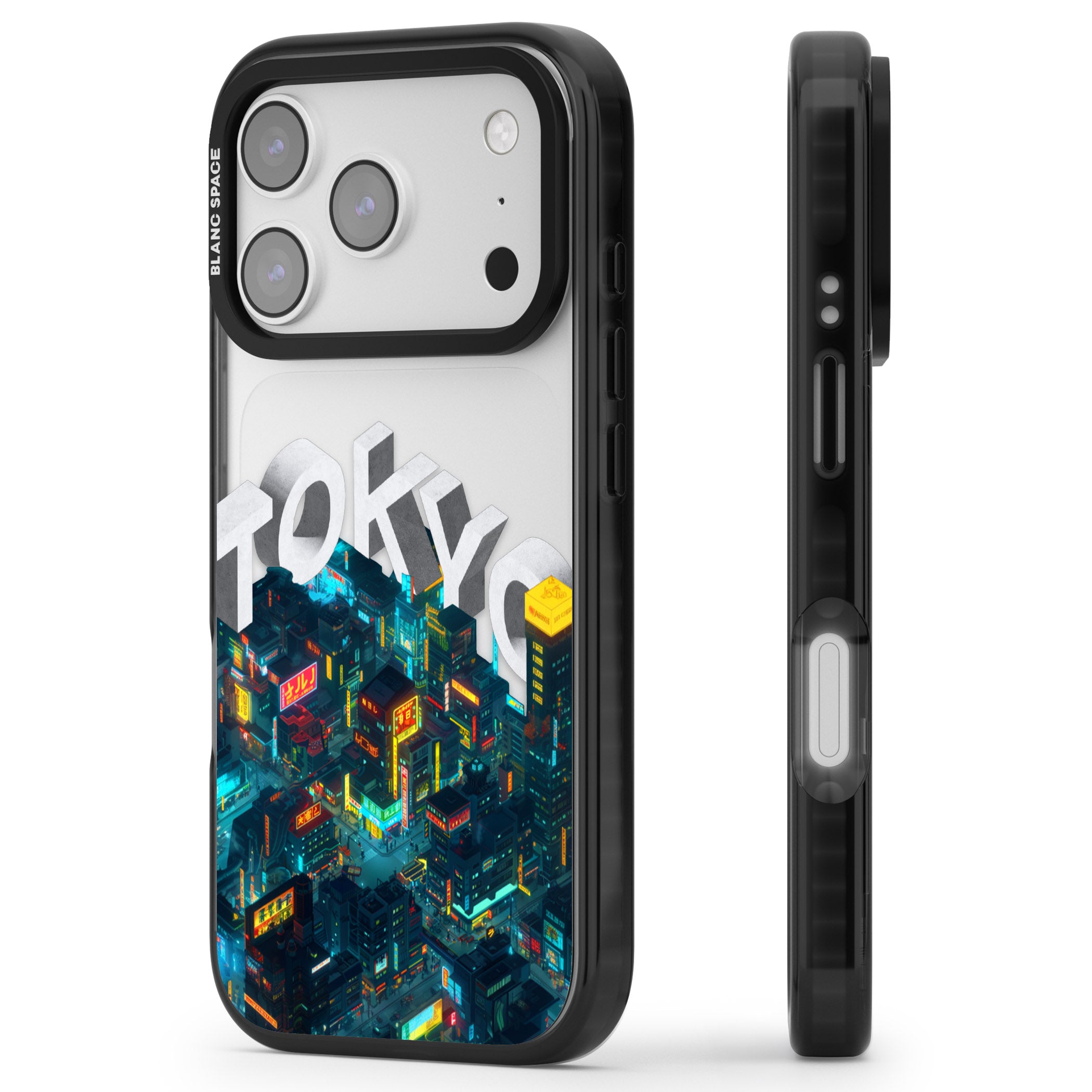 Tokyo iPhone 17 Pro Impact Black Phone Case Side Profile