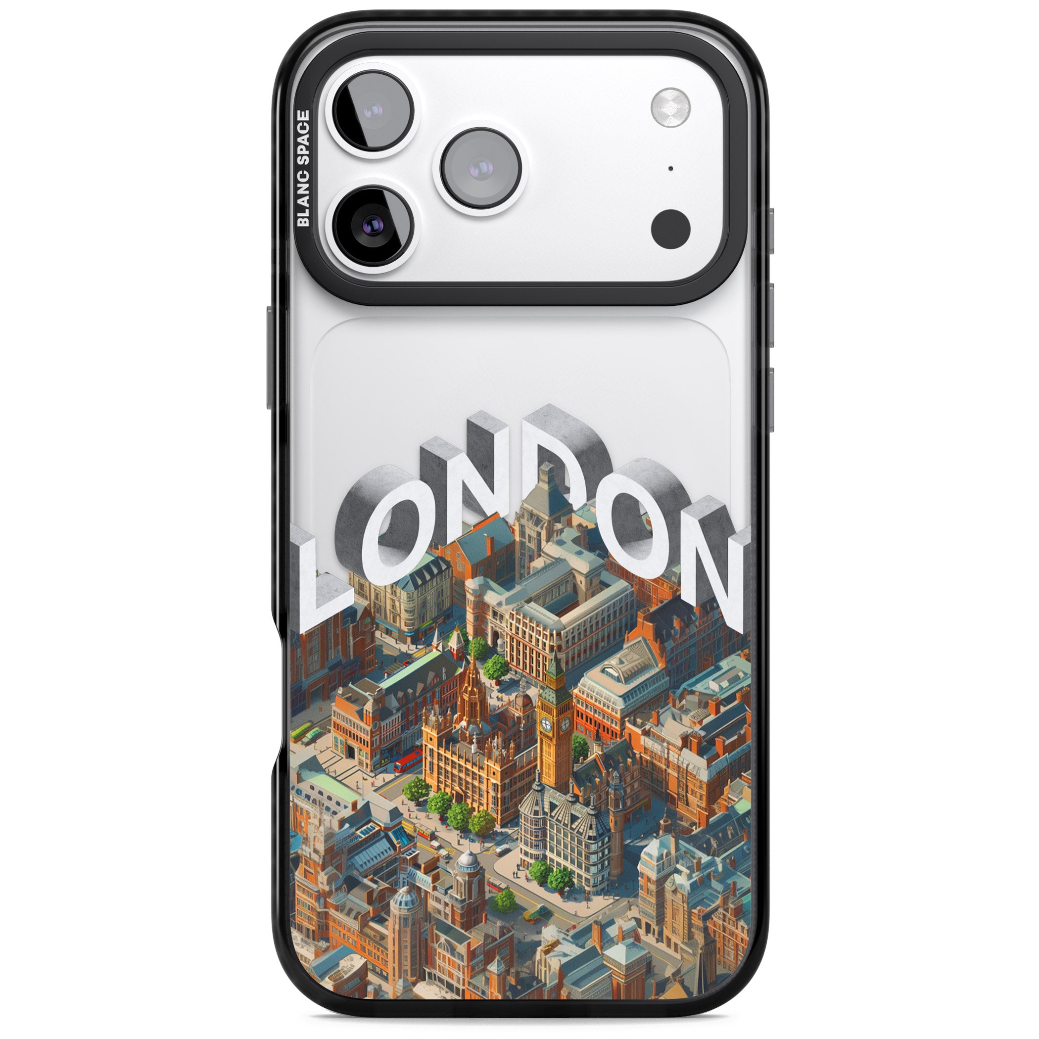 London iPhone 17 Pro Impact Black Phone Case