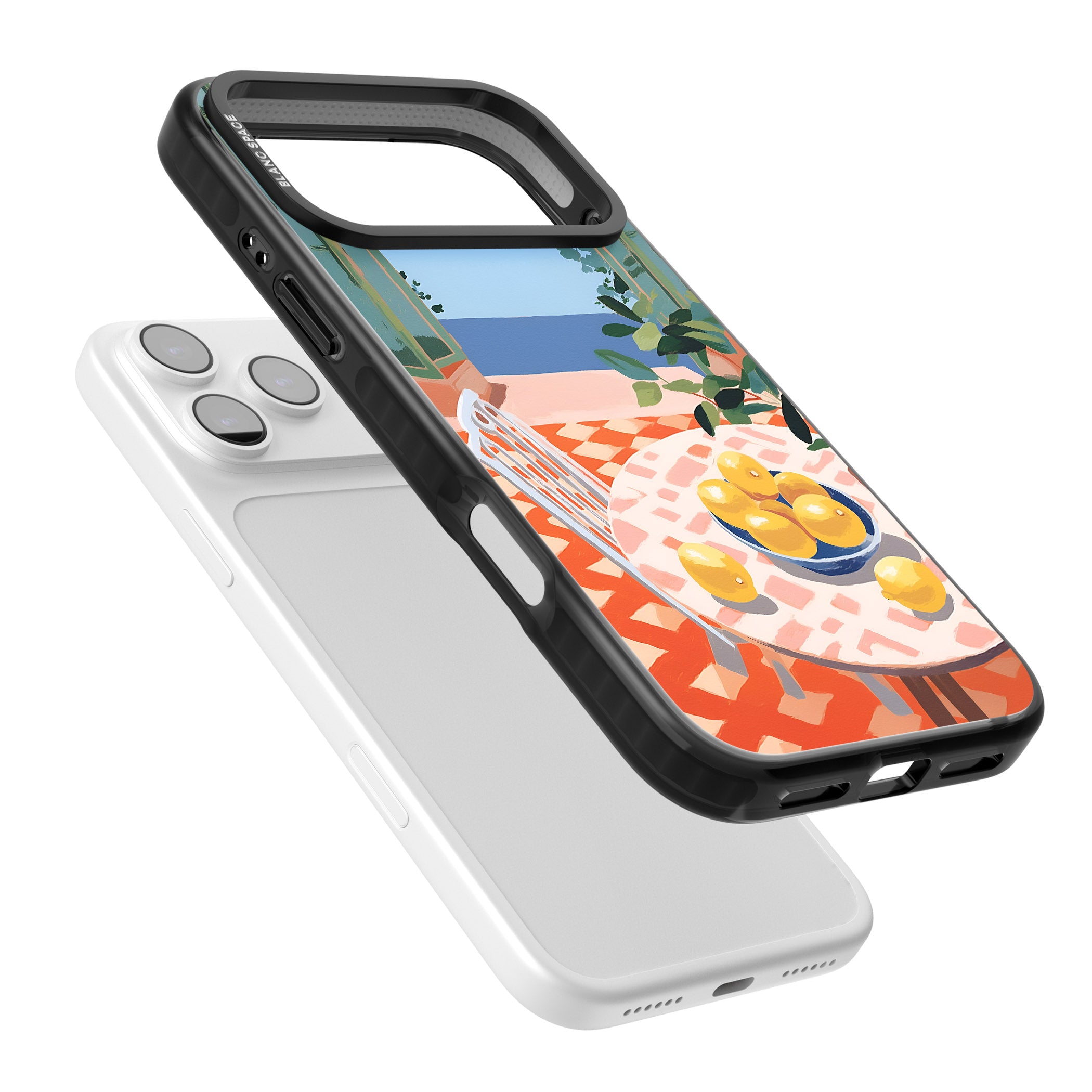 Seaside Lemons iPhone 17 Pro Impact Black Phone Case Colours