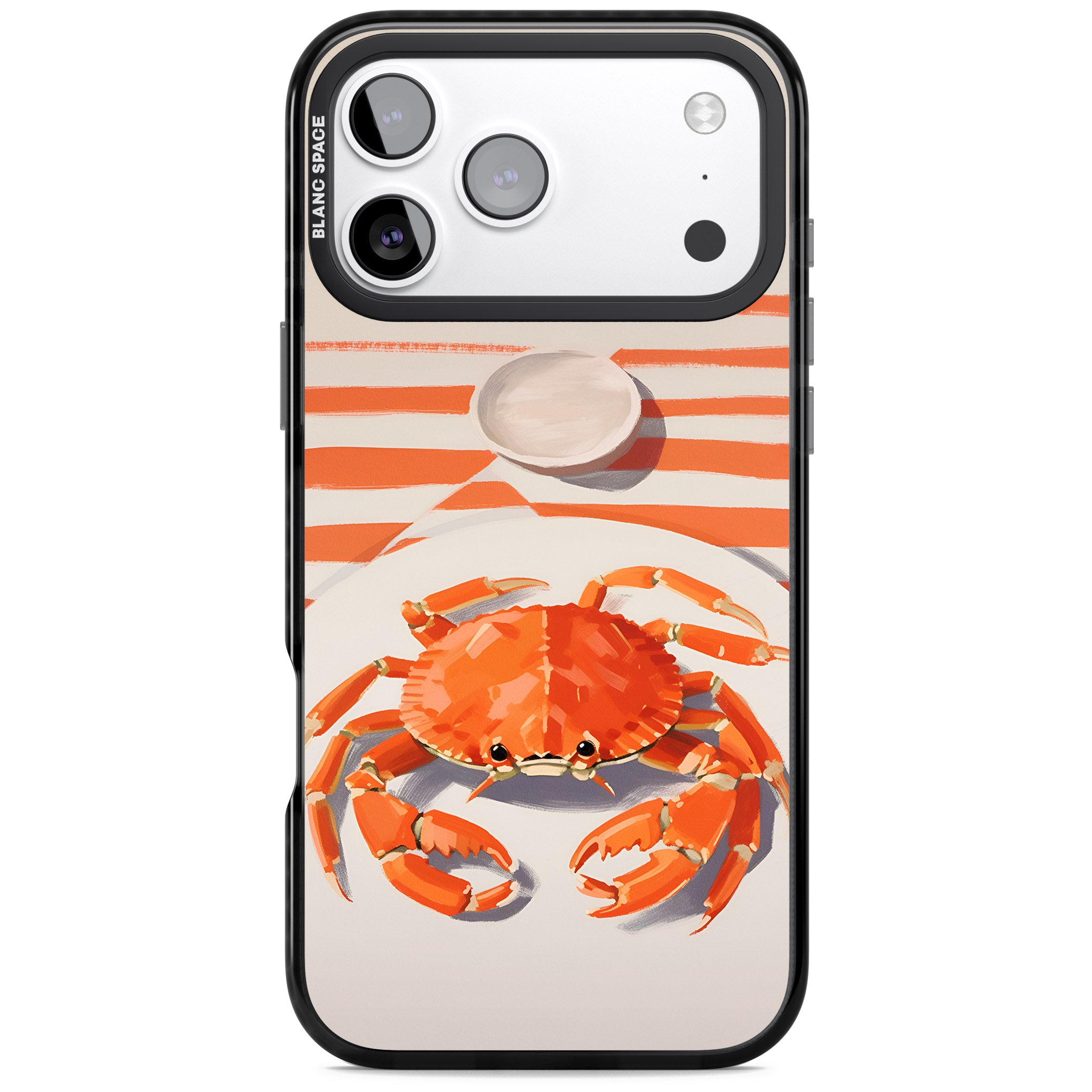 Beach Crab iPhone 17 Pro Impact Black Phone Case