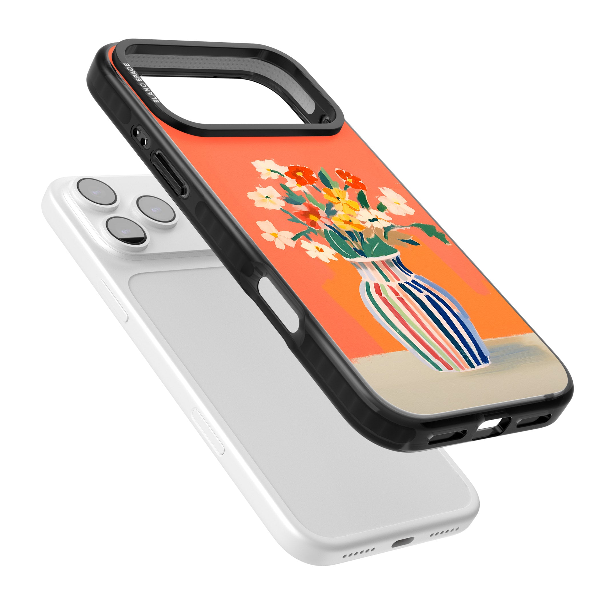 Coral Flower Vase iPhone 17 Pro Impact Black Phone Case Colours
