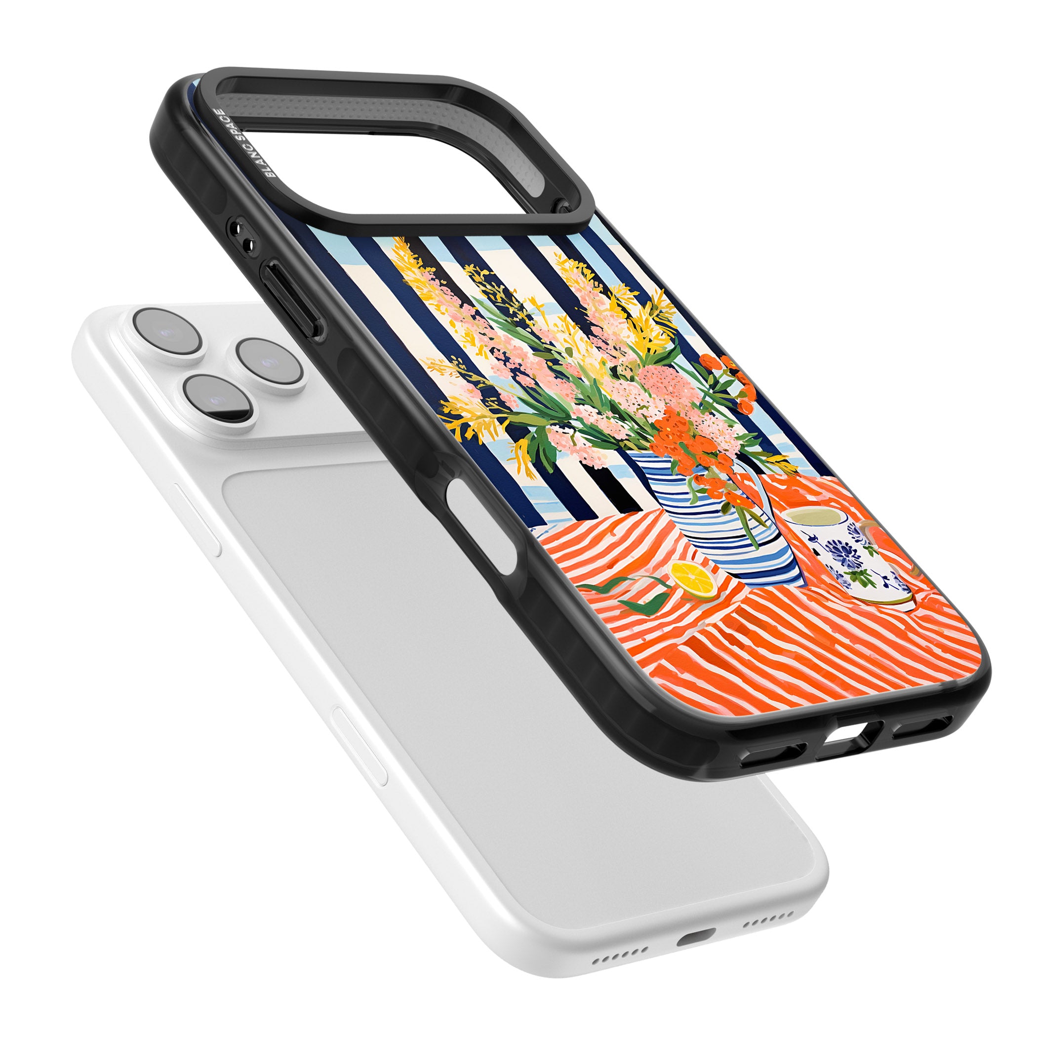 Seaside Flowers iPhone 17 Pro Max Impact Black Phone Case Colours