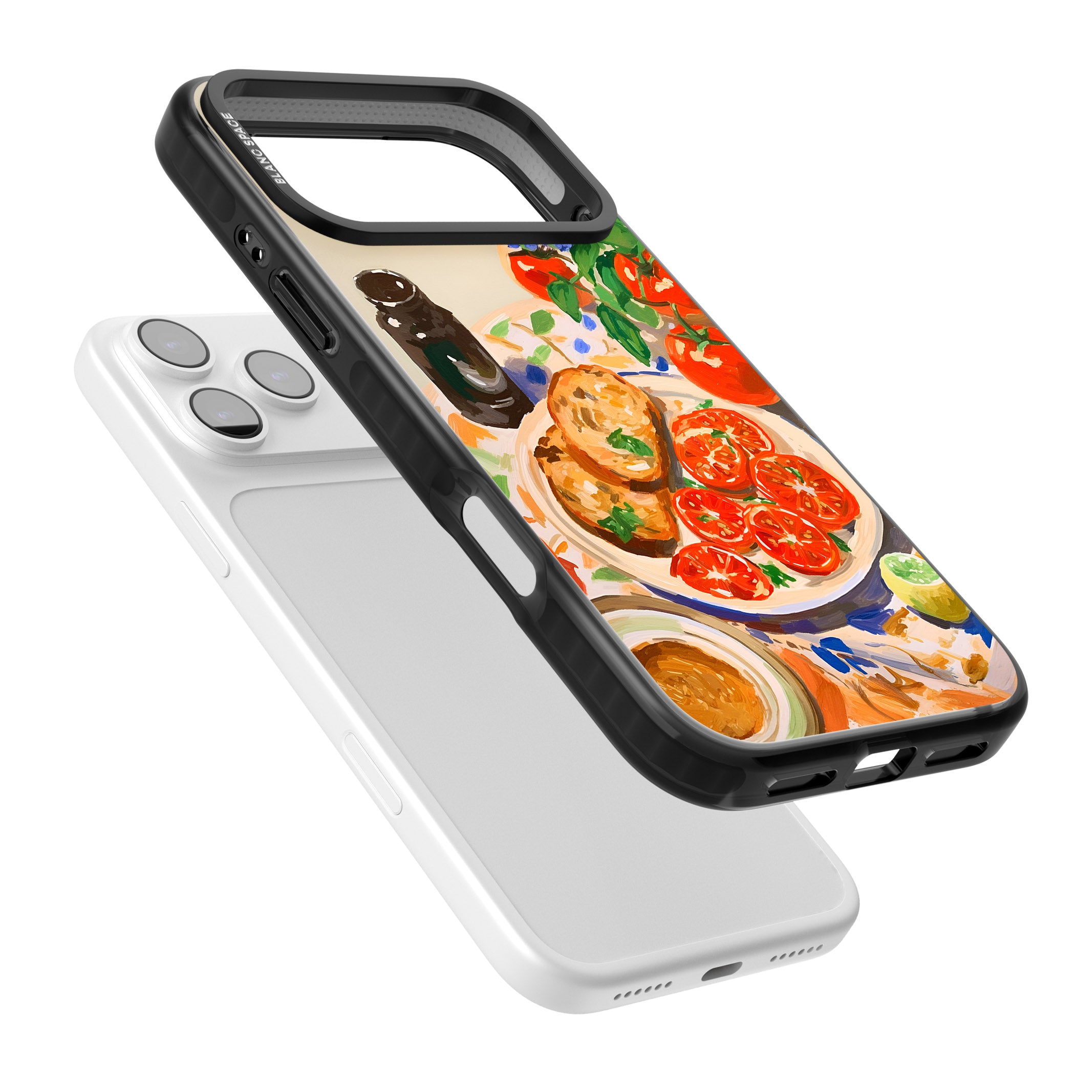 Bruschetta & Tomatoes iPhone 17 Pro Impact Black Phone Case Colours