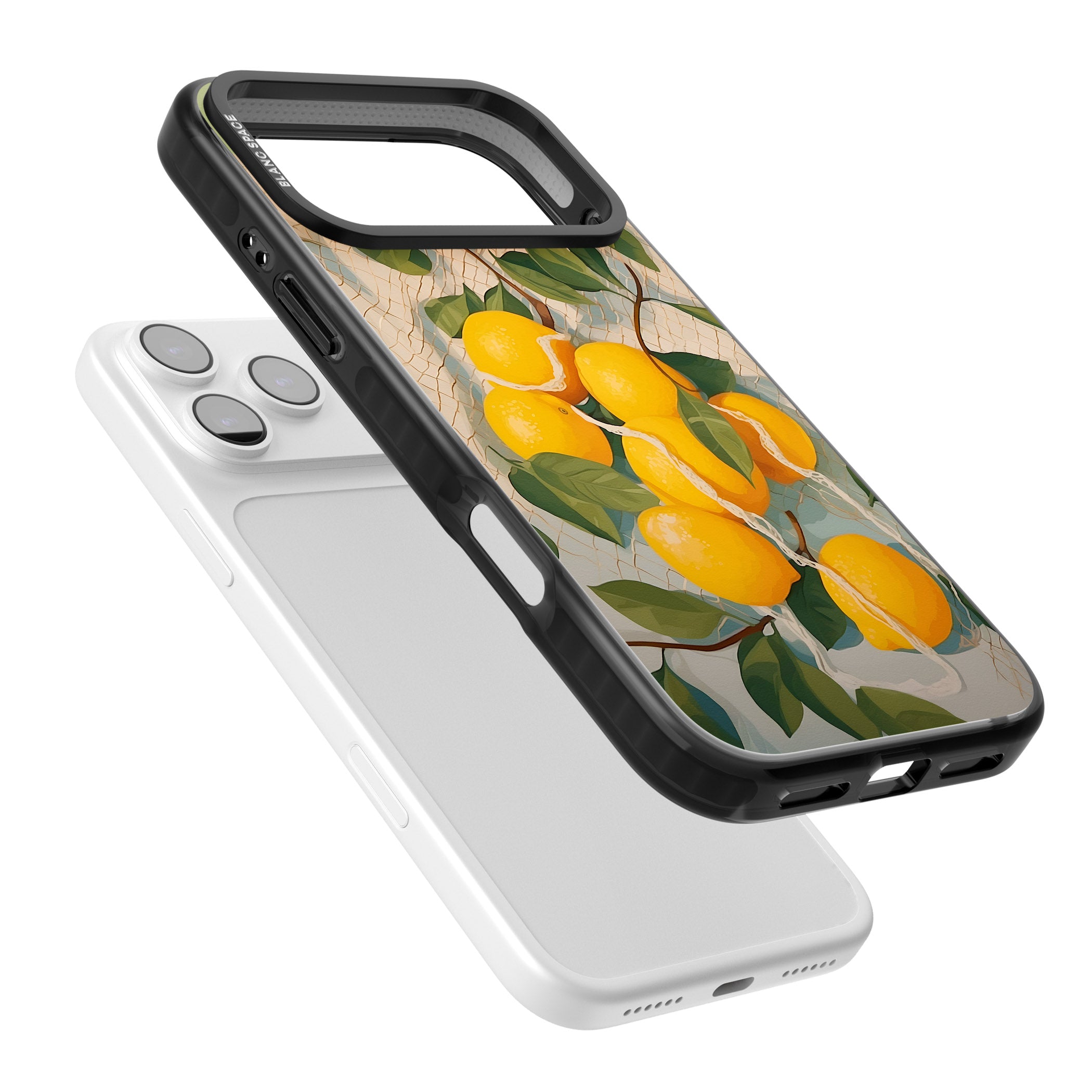 Lemon Vines iPhone 17 Pro Impact Black Phone Case Colours