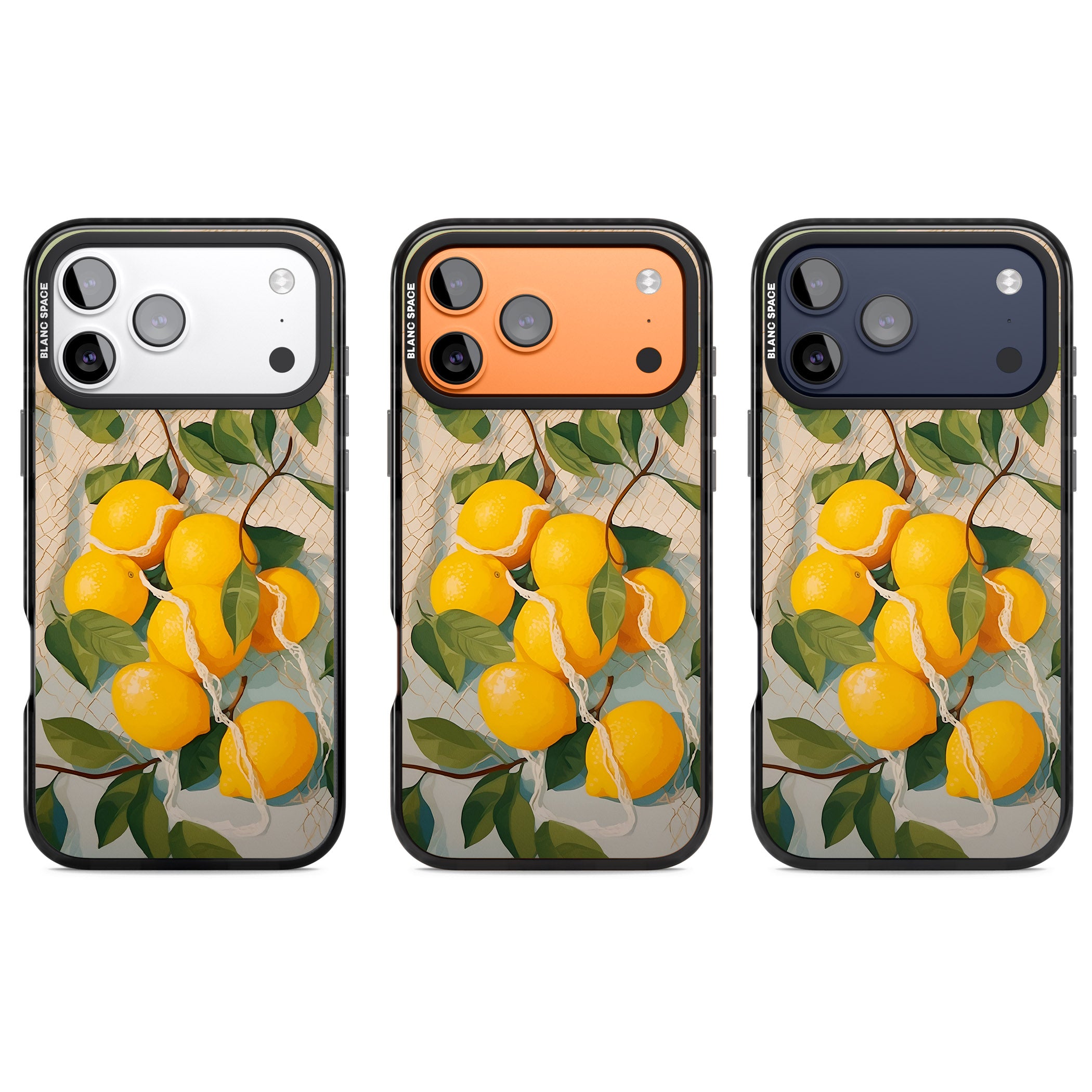 Lemon Vines iPhone 17 Pro Impact Black Phone Case APT Impact Protection