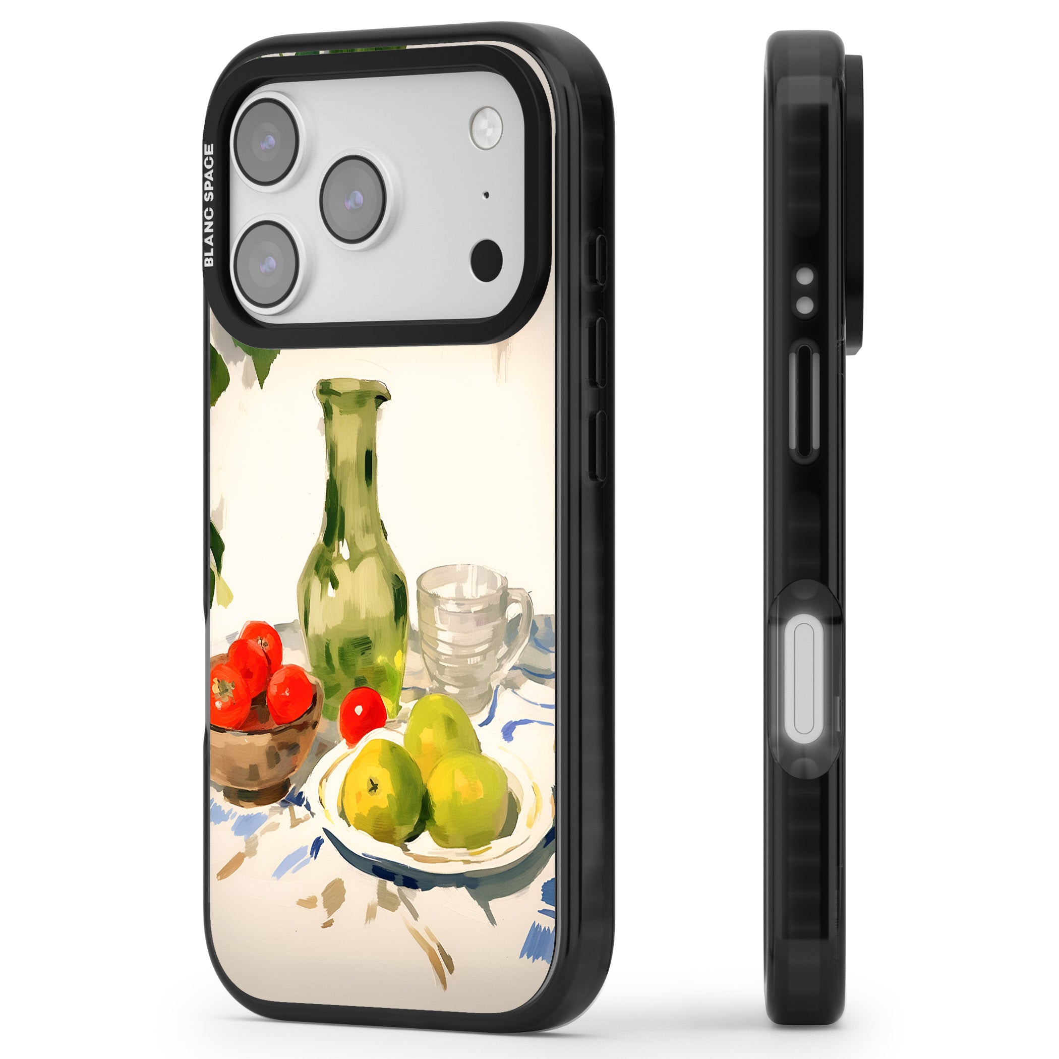 Green Carafe iPhone 17 Pro Impact Black Phone Case Side Profile