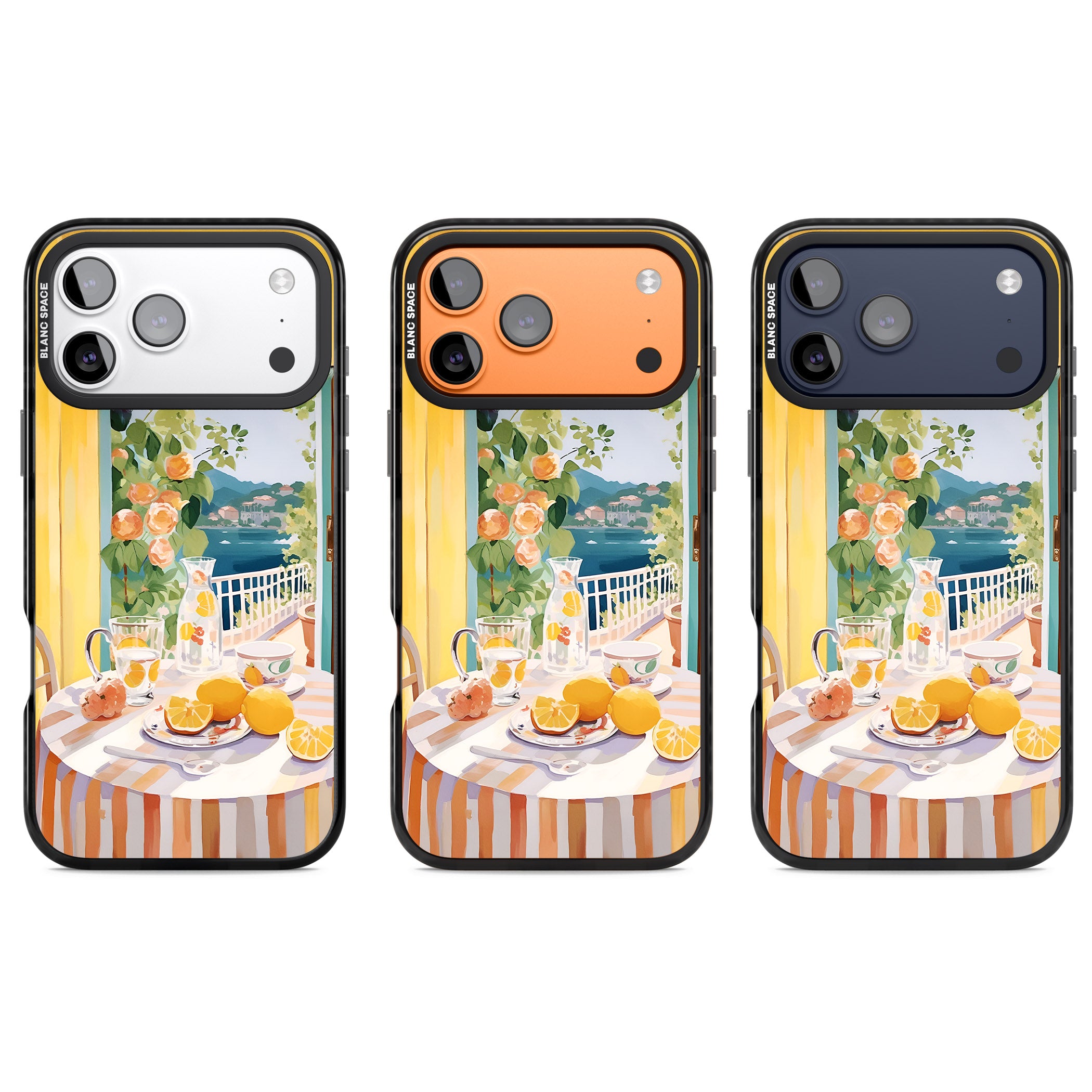 Amalfi Breakfast Balcony iPhone 17 Pro Impact Black Phone Case APT Impact Protection