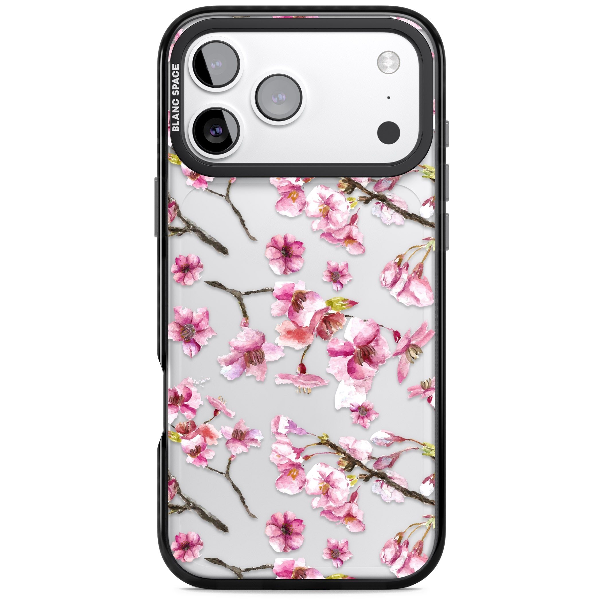 Sakura Bloom iPhone 17 Pro Max Impact Black Phone Case