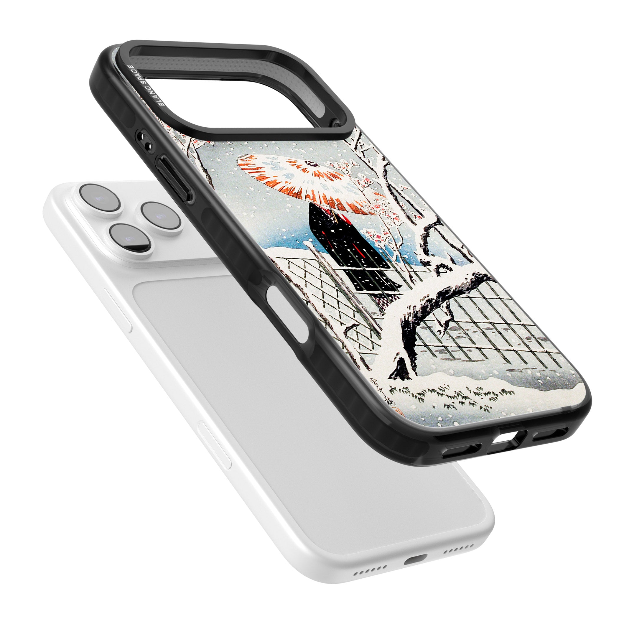 Plum Tree In Snow By Hiroaki Takahashi iPhone 17 Pro Max Impact Black Phone Case Colours