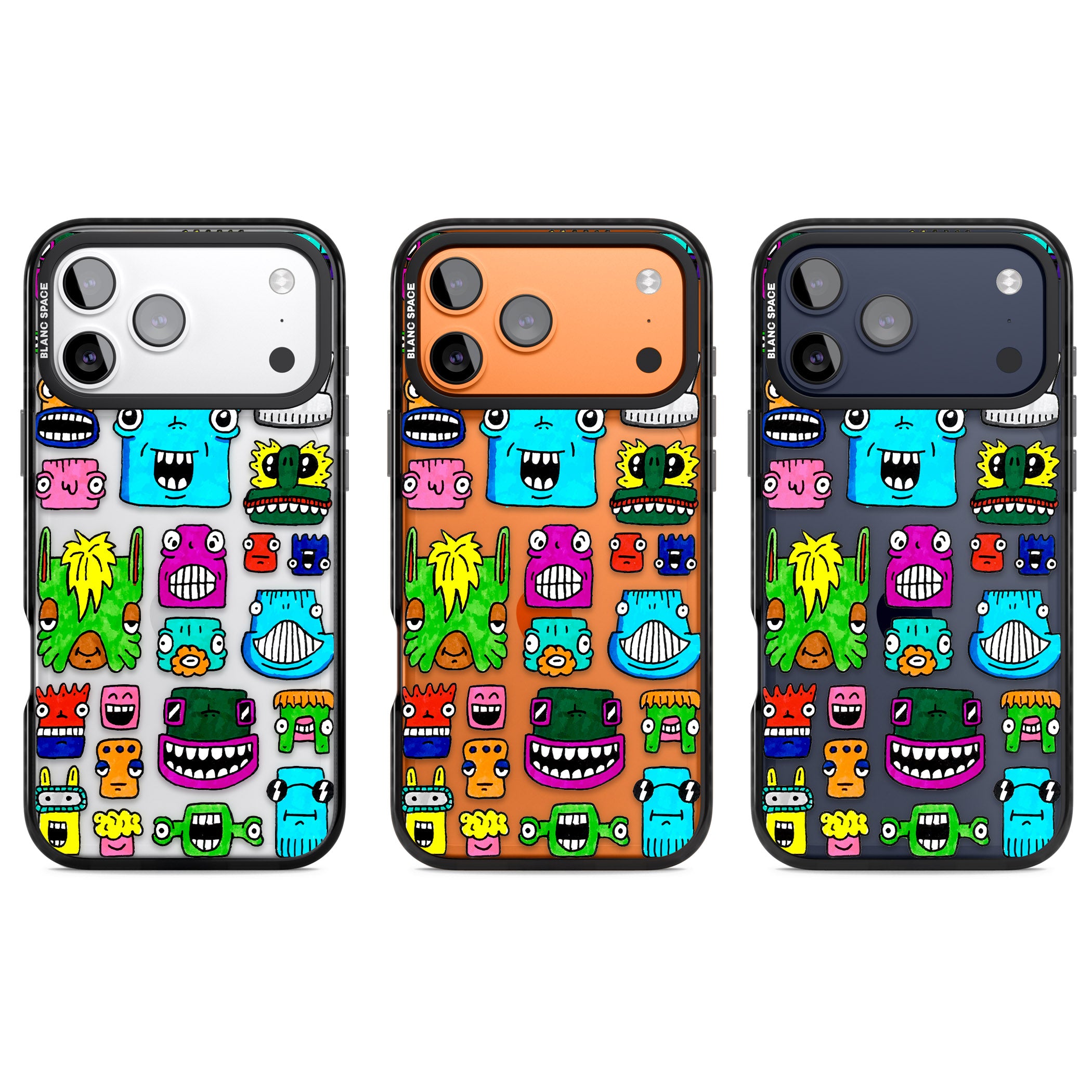 Burst Heads Colour iPhone 17 Pro Impact Black Phone Case APT Impact Protection