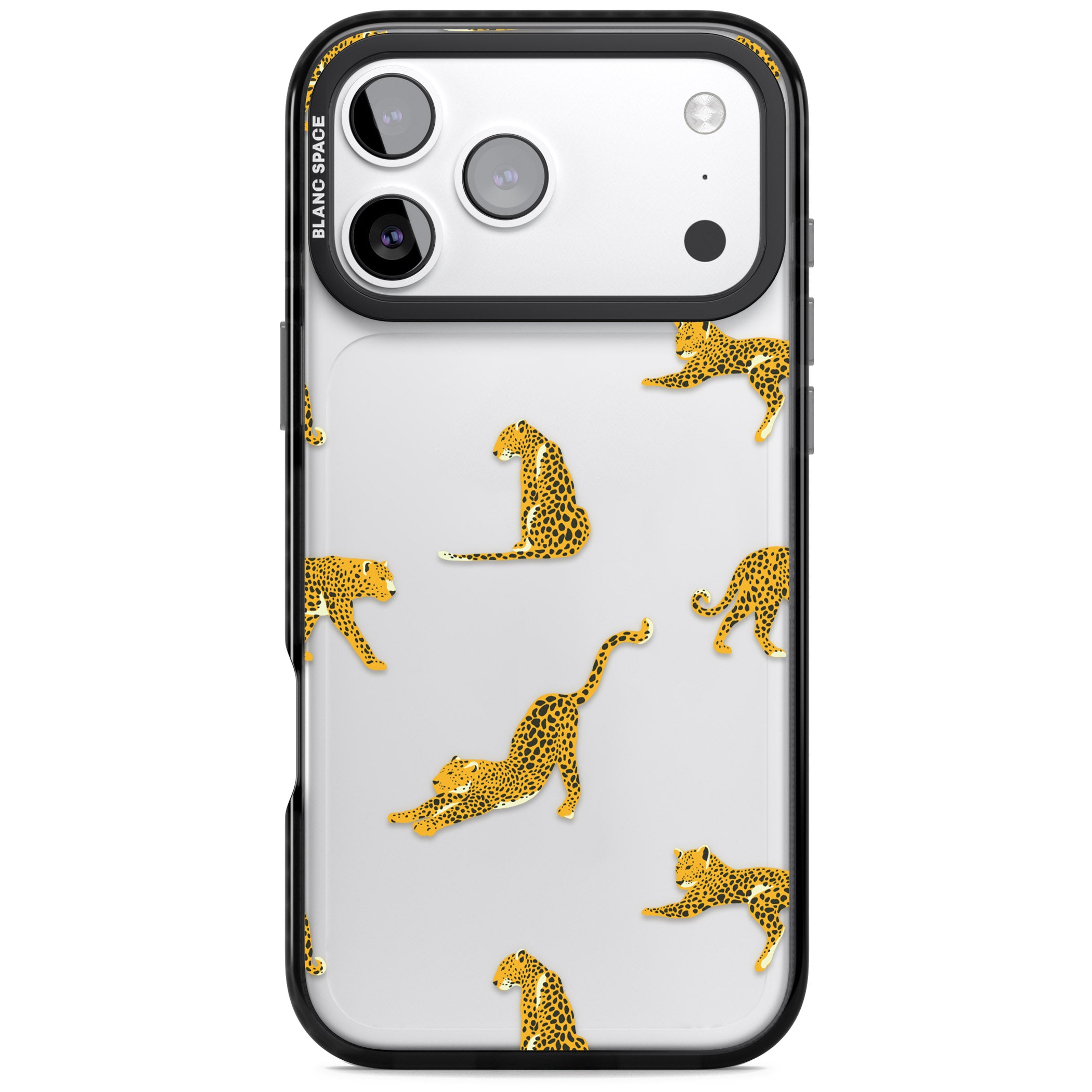 Leopard Spots iPhone 17 Pro Impact Black Phone Case