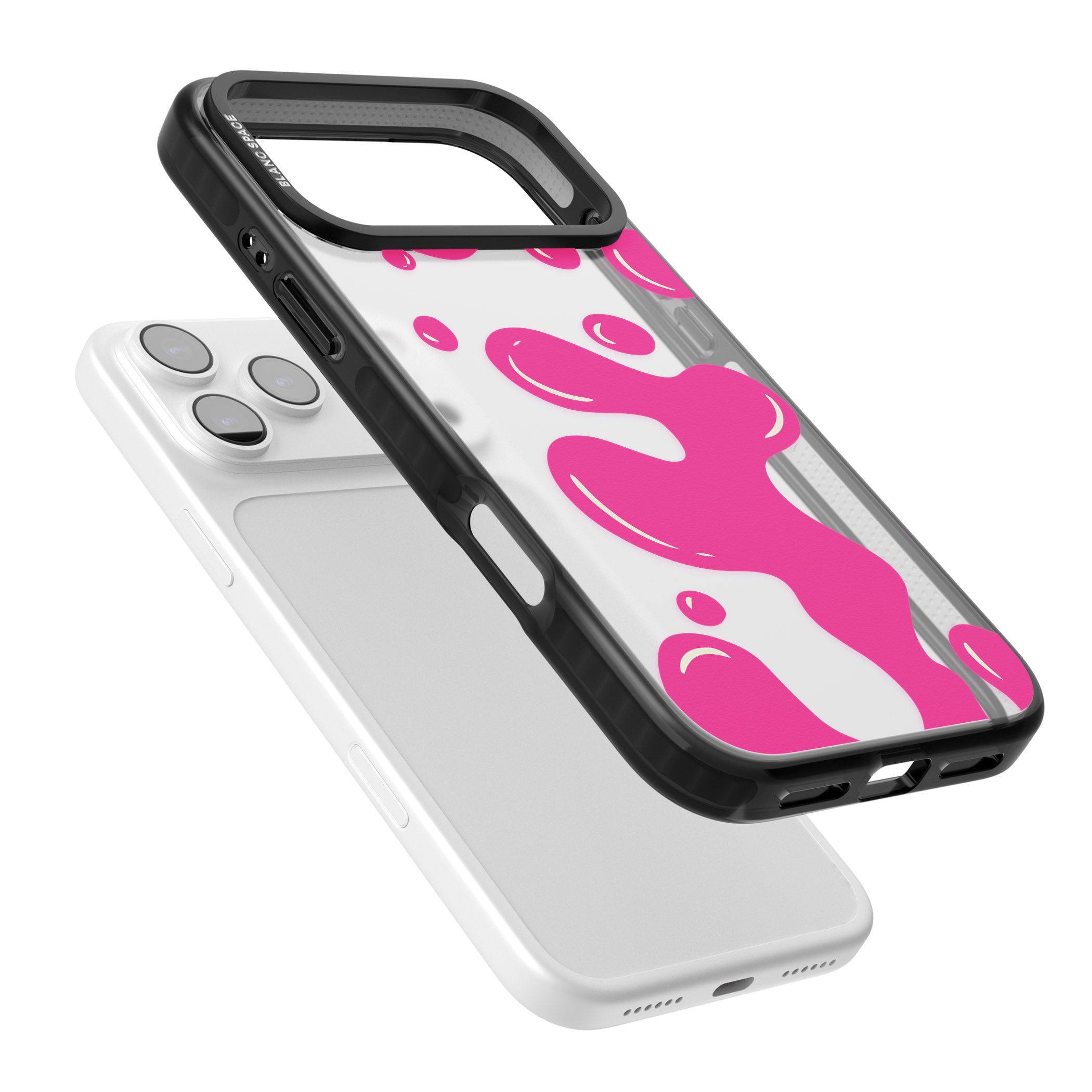 Pink Lava Lamp iPhone 17 Pro Impact Black Phone Case Colours