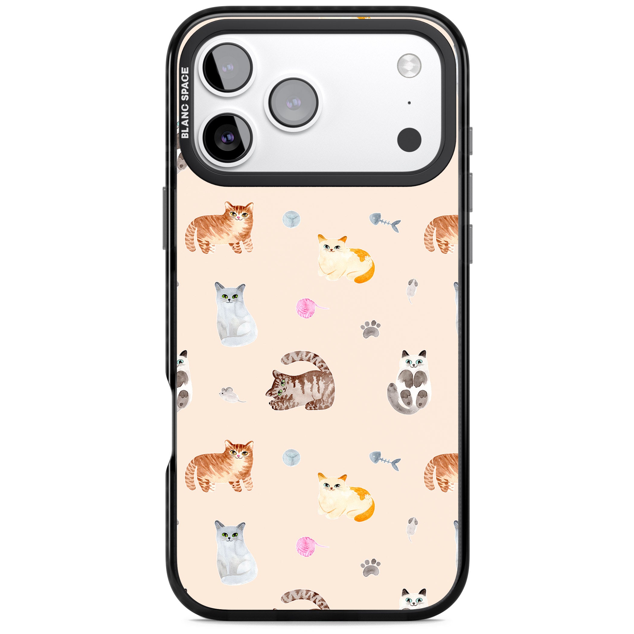 Cat Playground iPhone 17 Pro Max Impact Black Phone Case