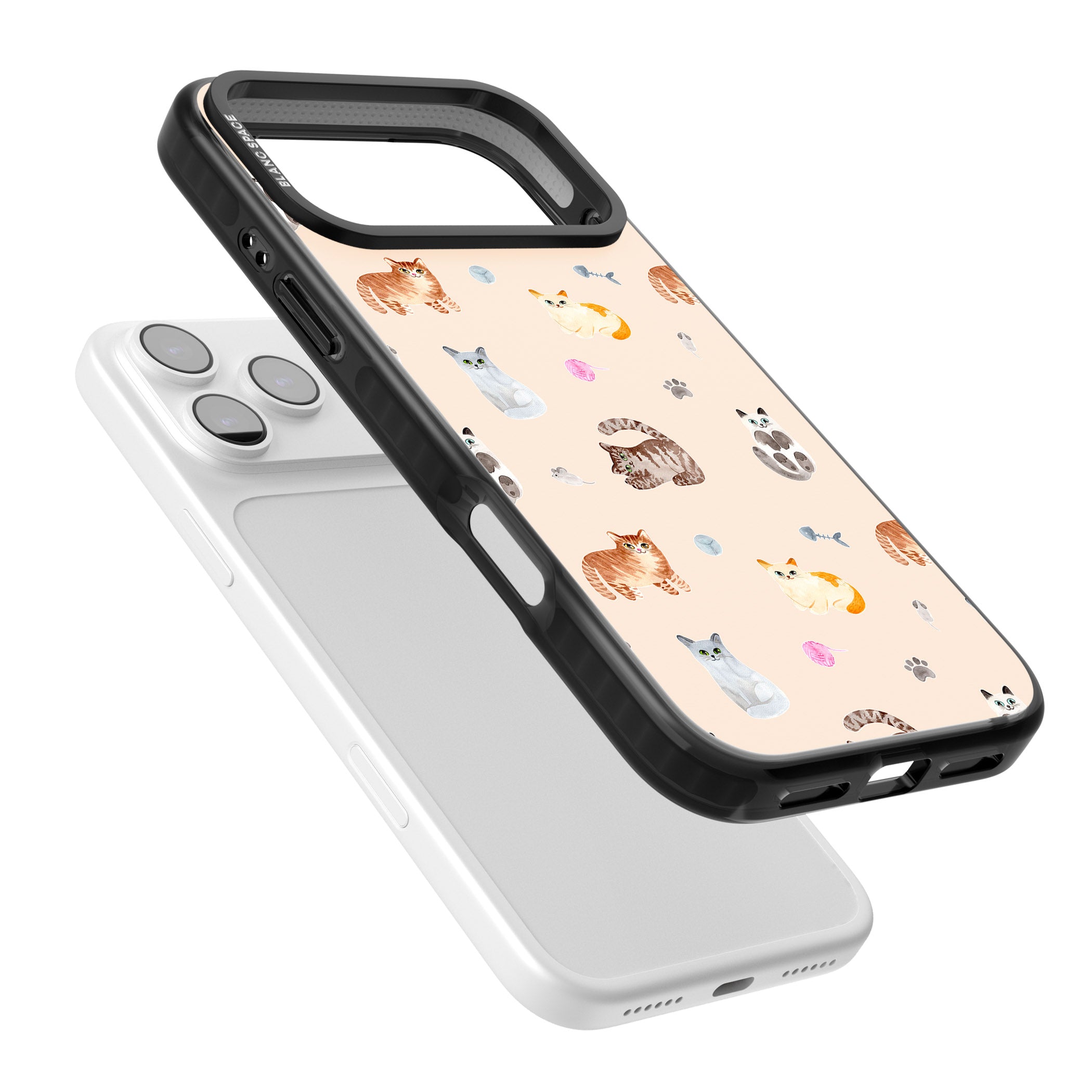 Cat Playground iPhone 17 Pro Max Impact Black Phone Case Colours
