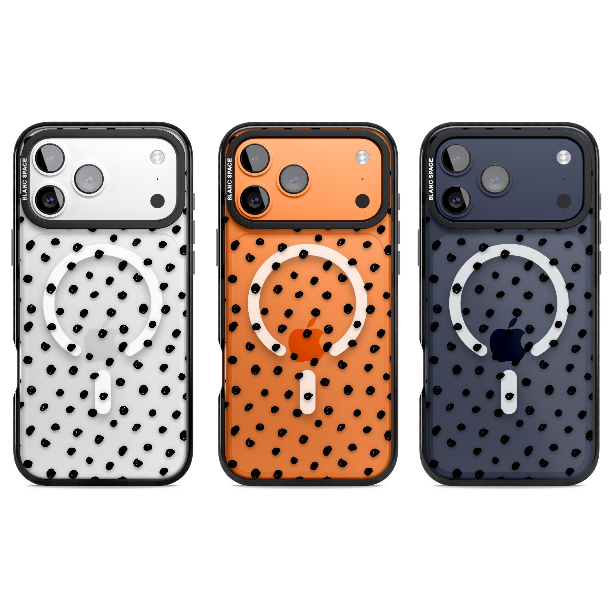 Messy Black Dot Pattern iPhone 17 Pro Impact Pro Black Phone Case APT Impact Protection
