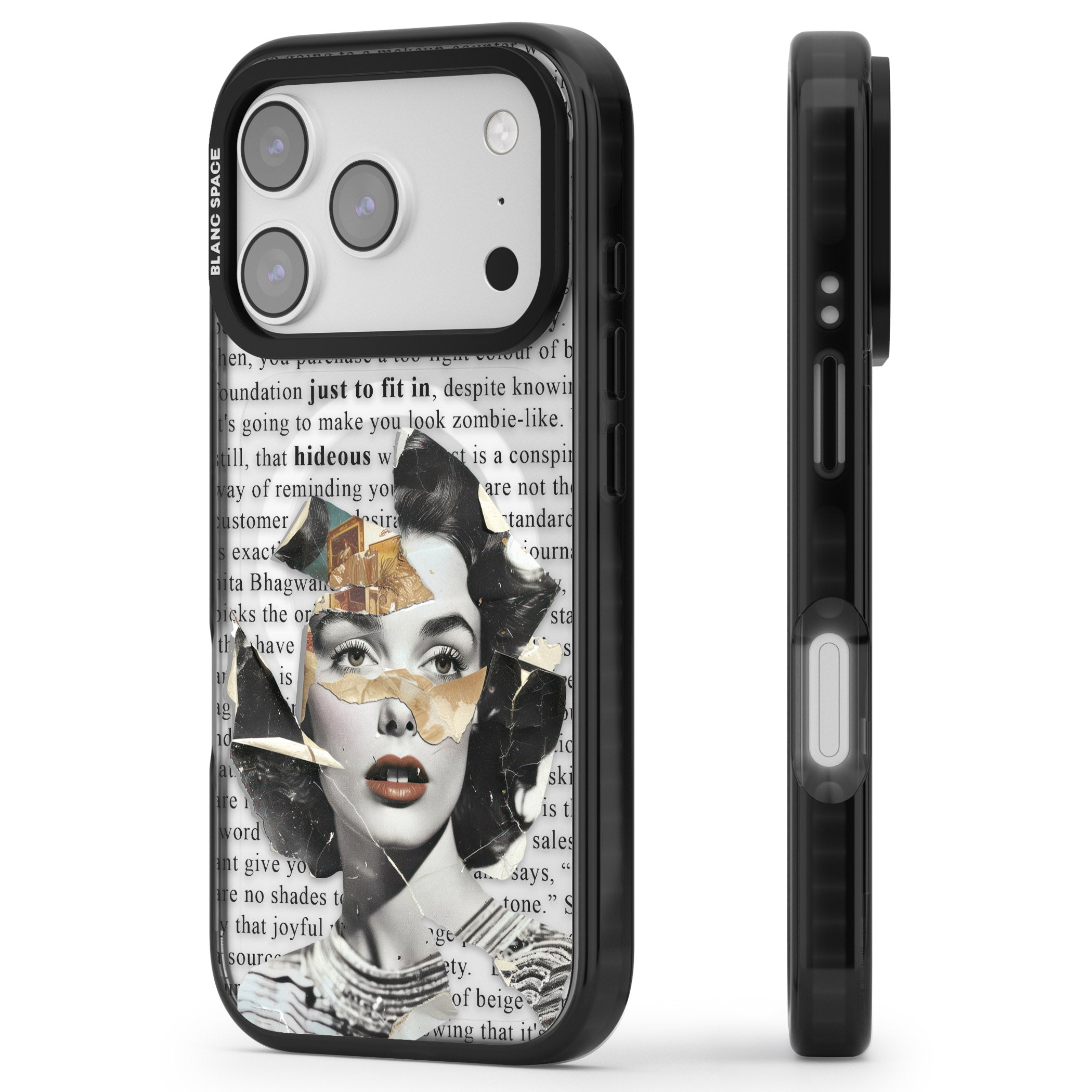 Beauty Is Within iPhone 17 Pro Impact Pro Black Phone Case Side Profile