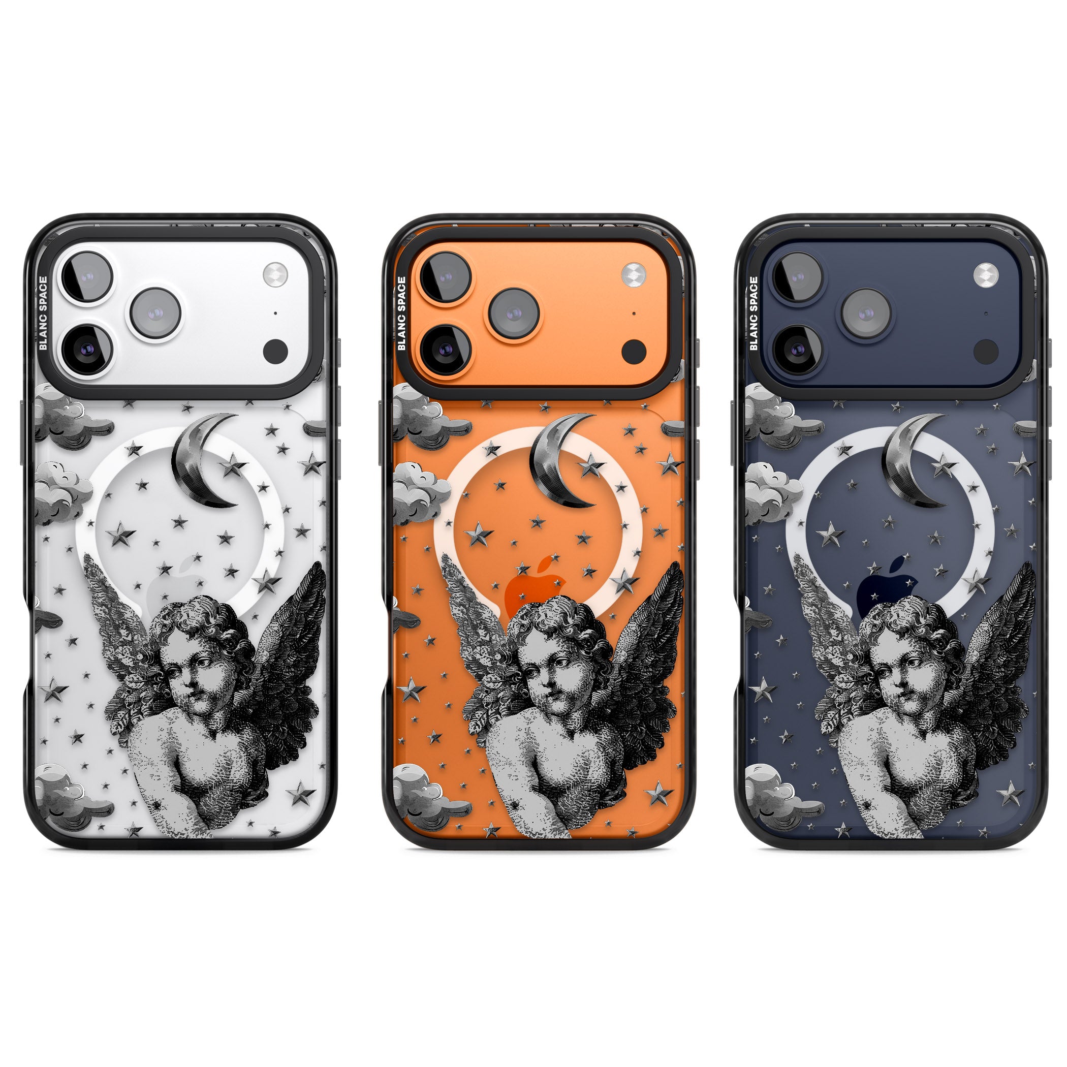 Celestial Cherub iPhone 17 Pro Impact Pro Black Phone Case APT Impact Protection