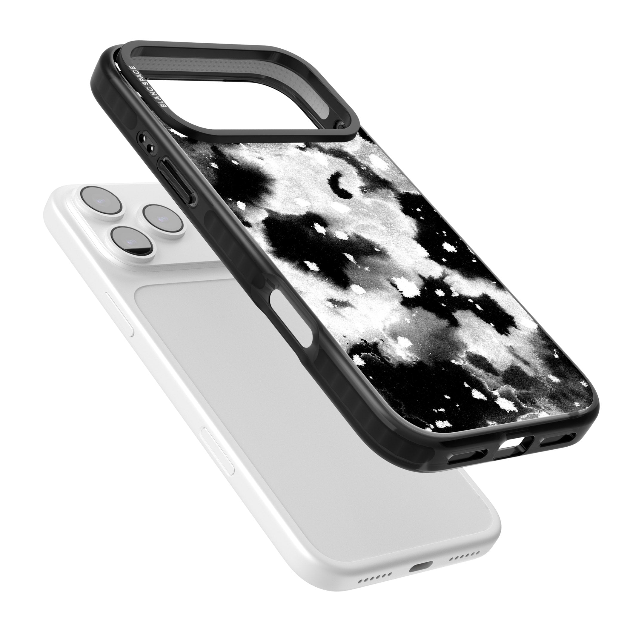 Acid Wash Ink Cloud iPhone 17 Pro Max Impact Pro Black Phone Case Colours