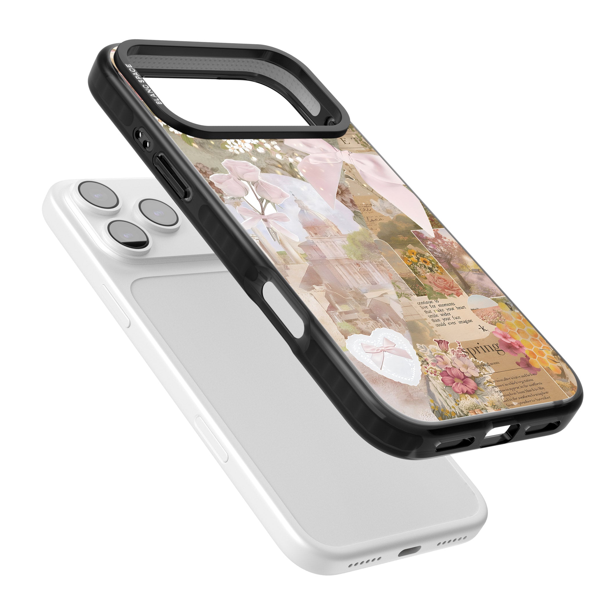 Coquette Collage iPhone 17 Pro Impact Pro Black Phone Case Colours