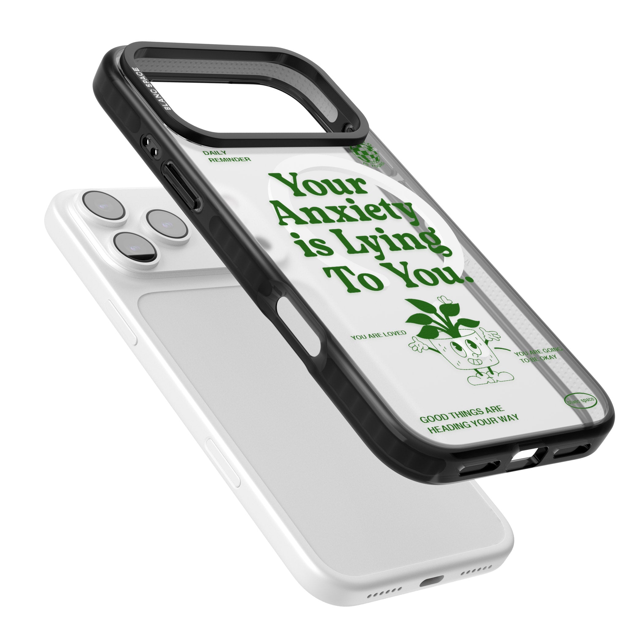 Your Anxiety Is Lying To You iPhone 17 Pro Max Impact Pro Black Phone Case Colours