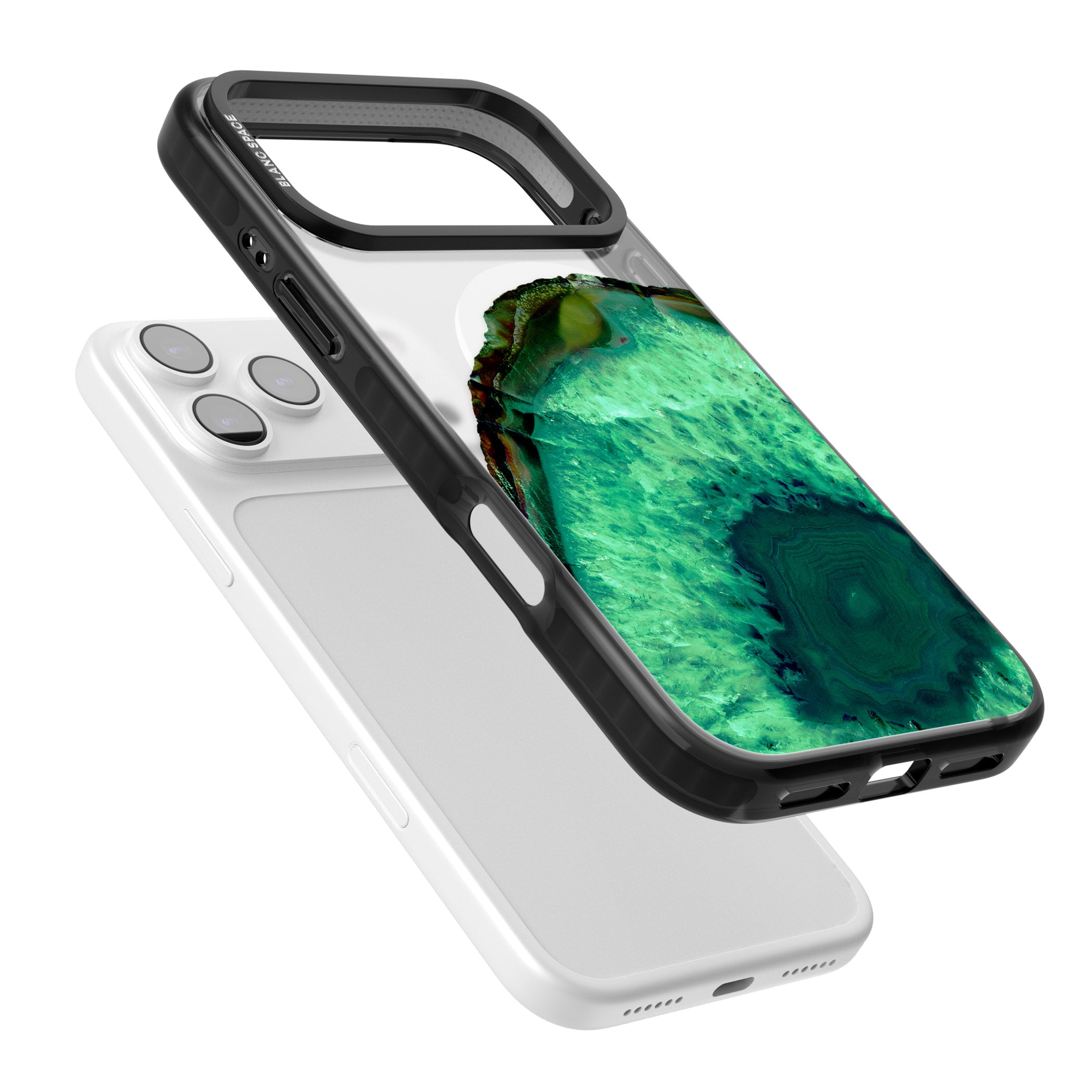 Emerald Geode iPhone 17 Pro Impact Pro Black Phone Case Colours