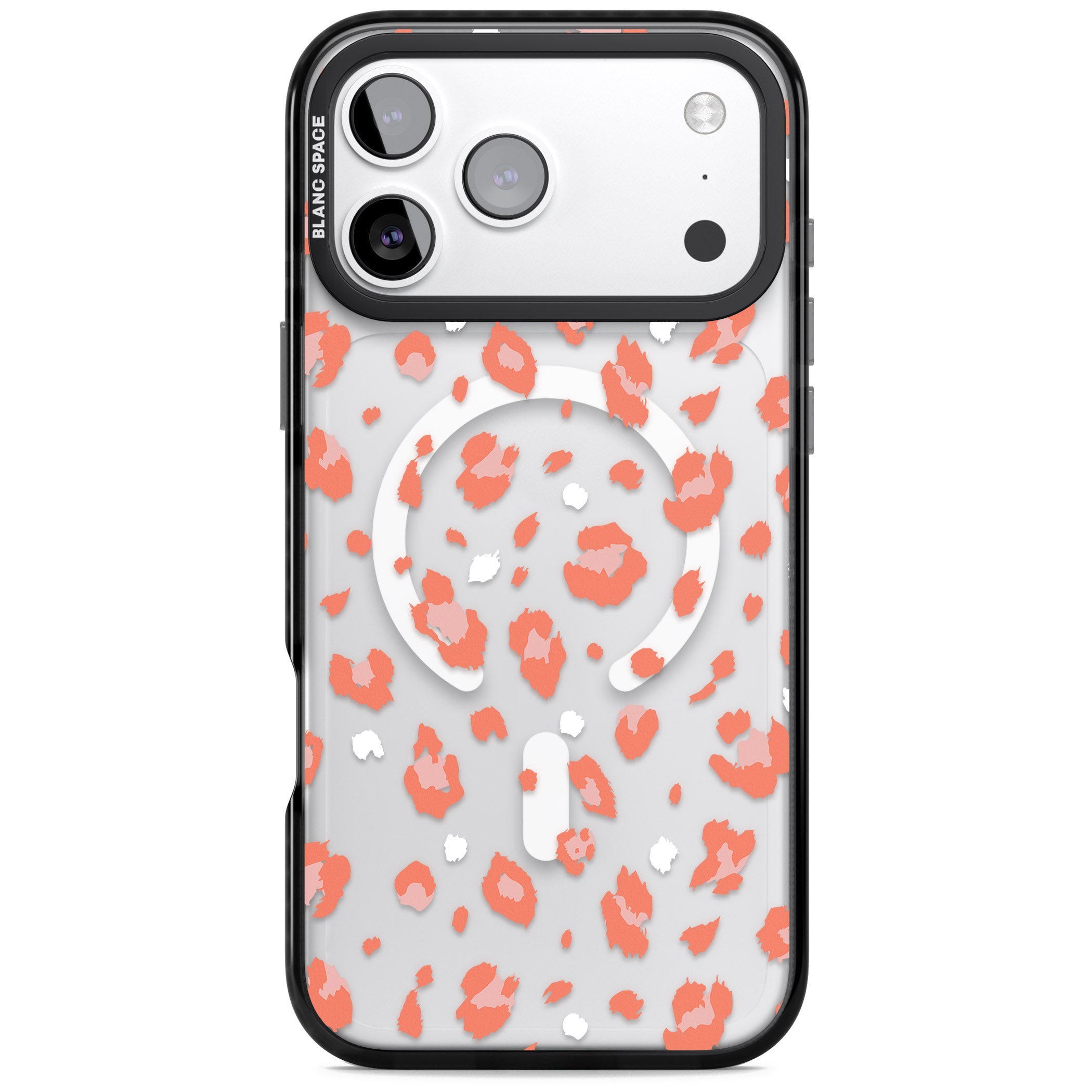 Two Colour Jaguar Transparent Animal Print iPhone 17 Pro Impact Pro Black Phone Case