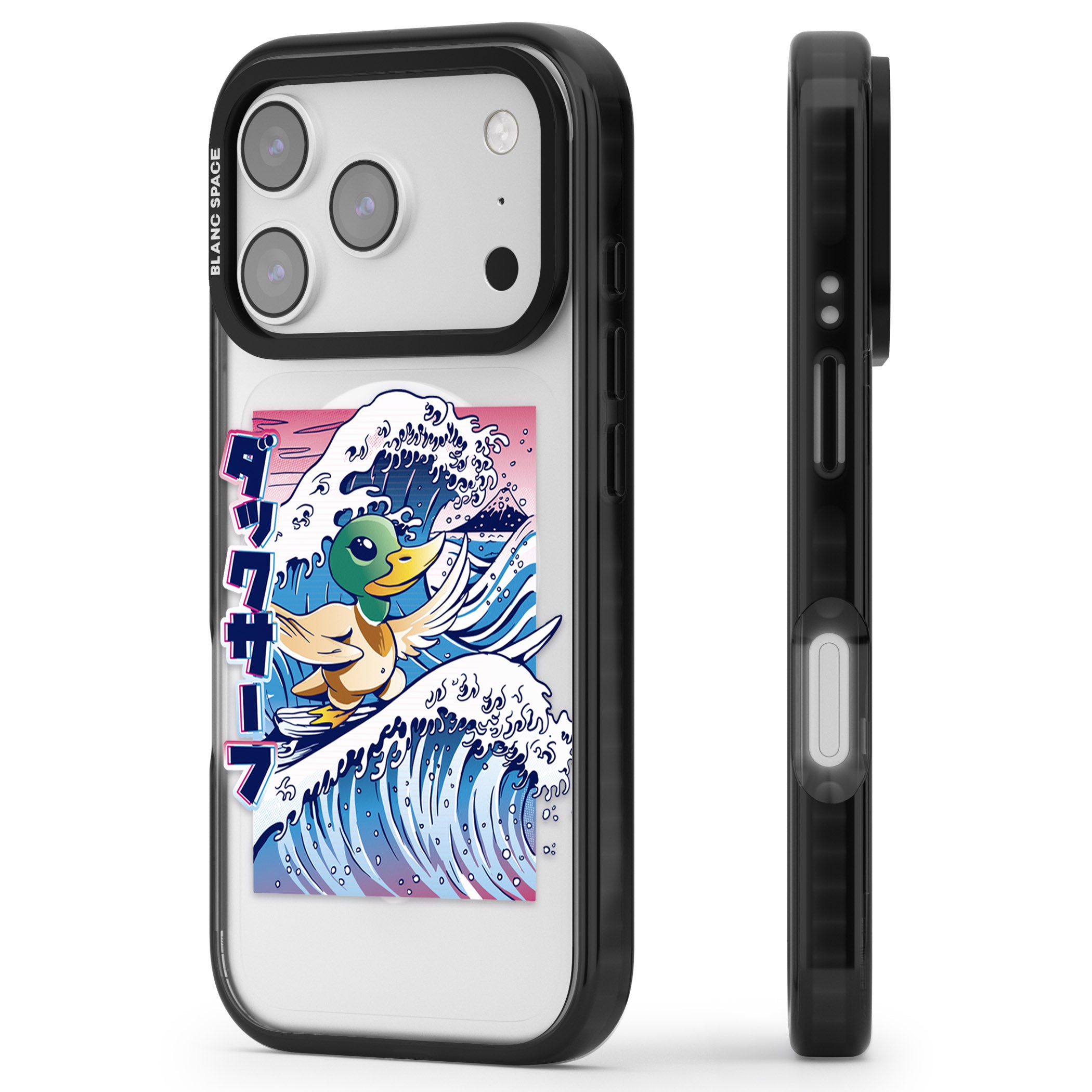 Duck Surf iPhone 17 Pro Max Impact Pro Black Phone Case Side Profile