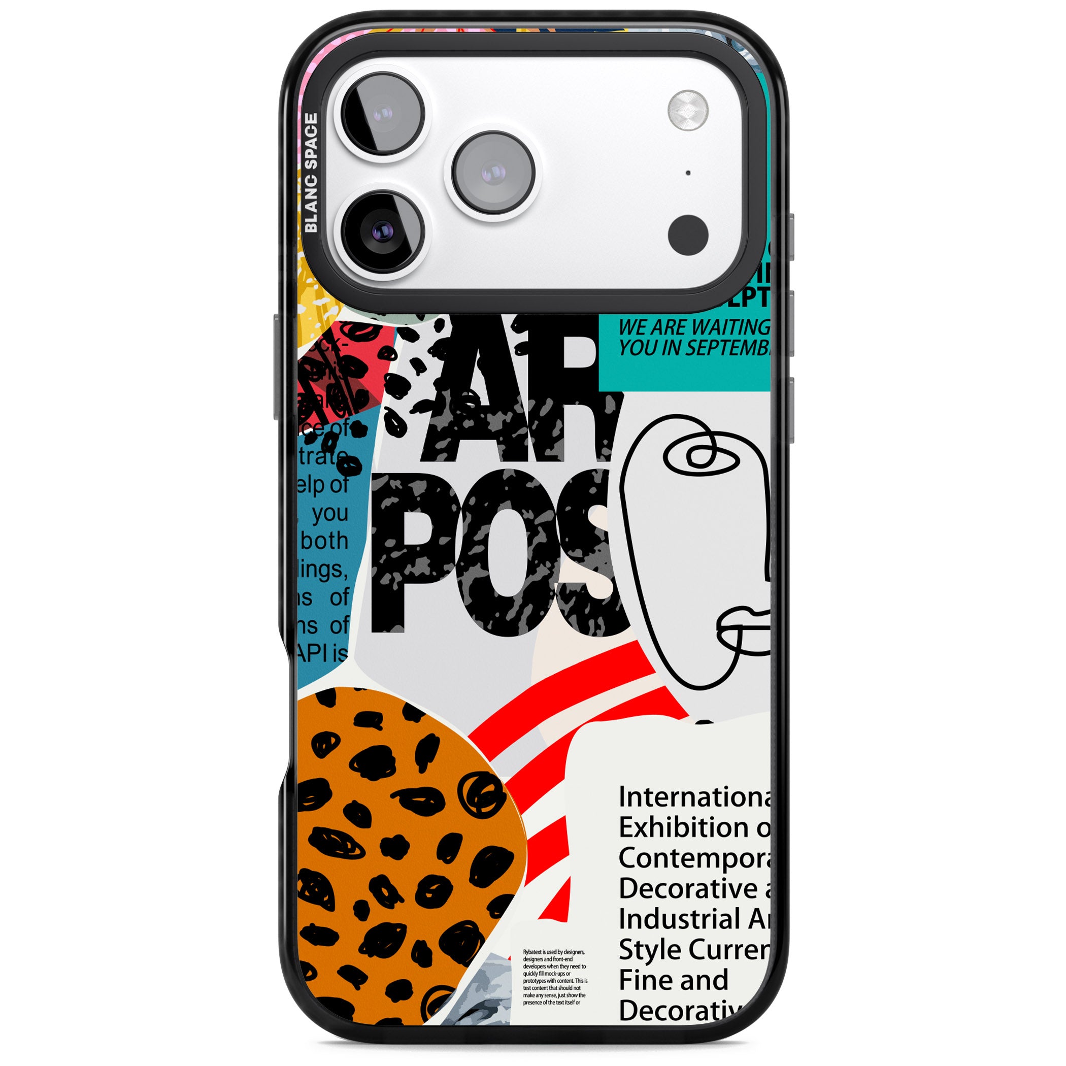 Abstract Art Poster iPhone 17 Pro Impact Pro Black Phone Case