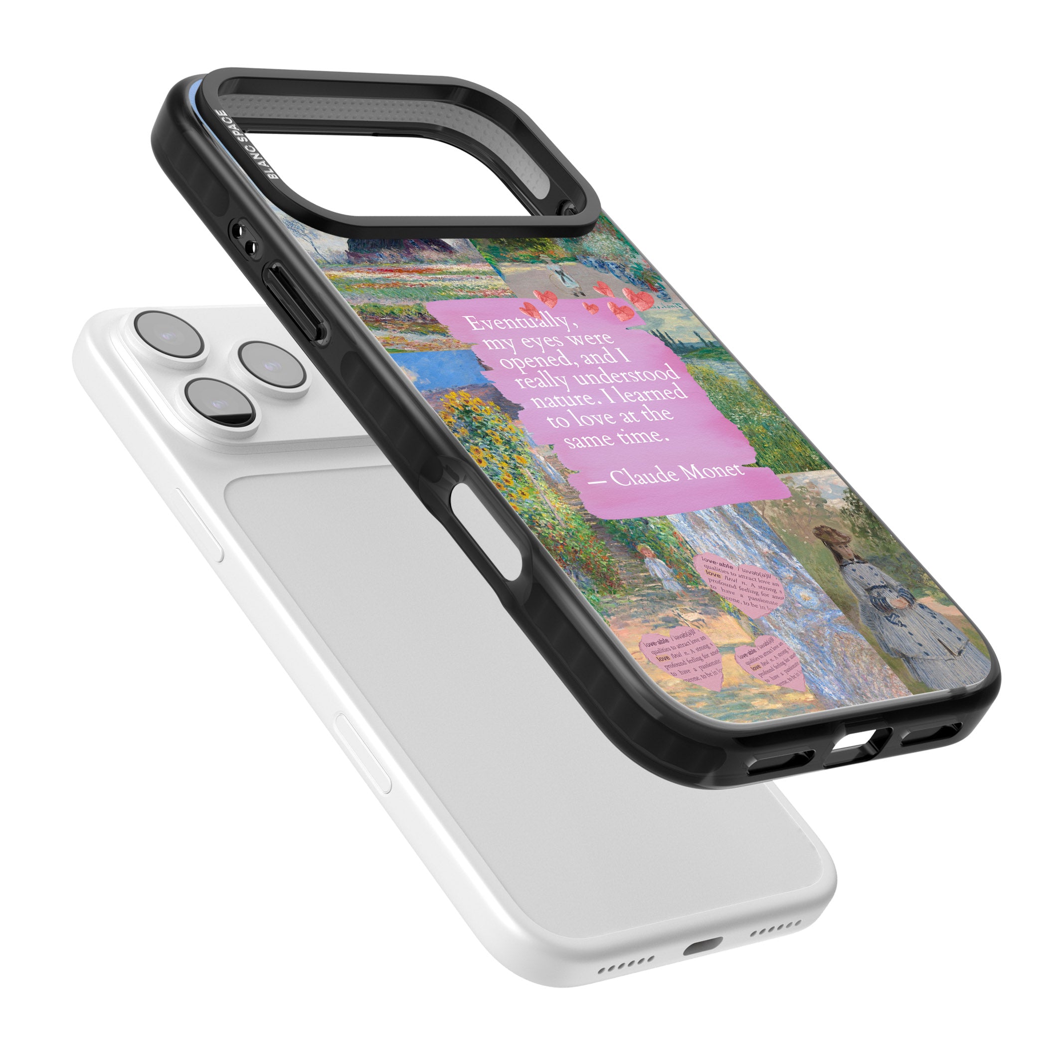 Monet 'Eyes Were Opened' Collage iPhone 17 Pro Max Impact Pro Black Phone Case Colours