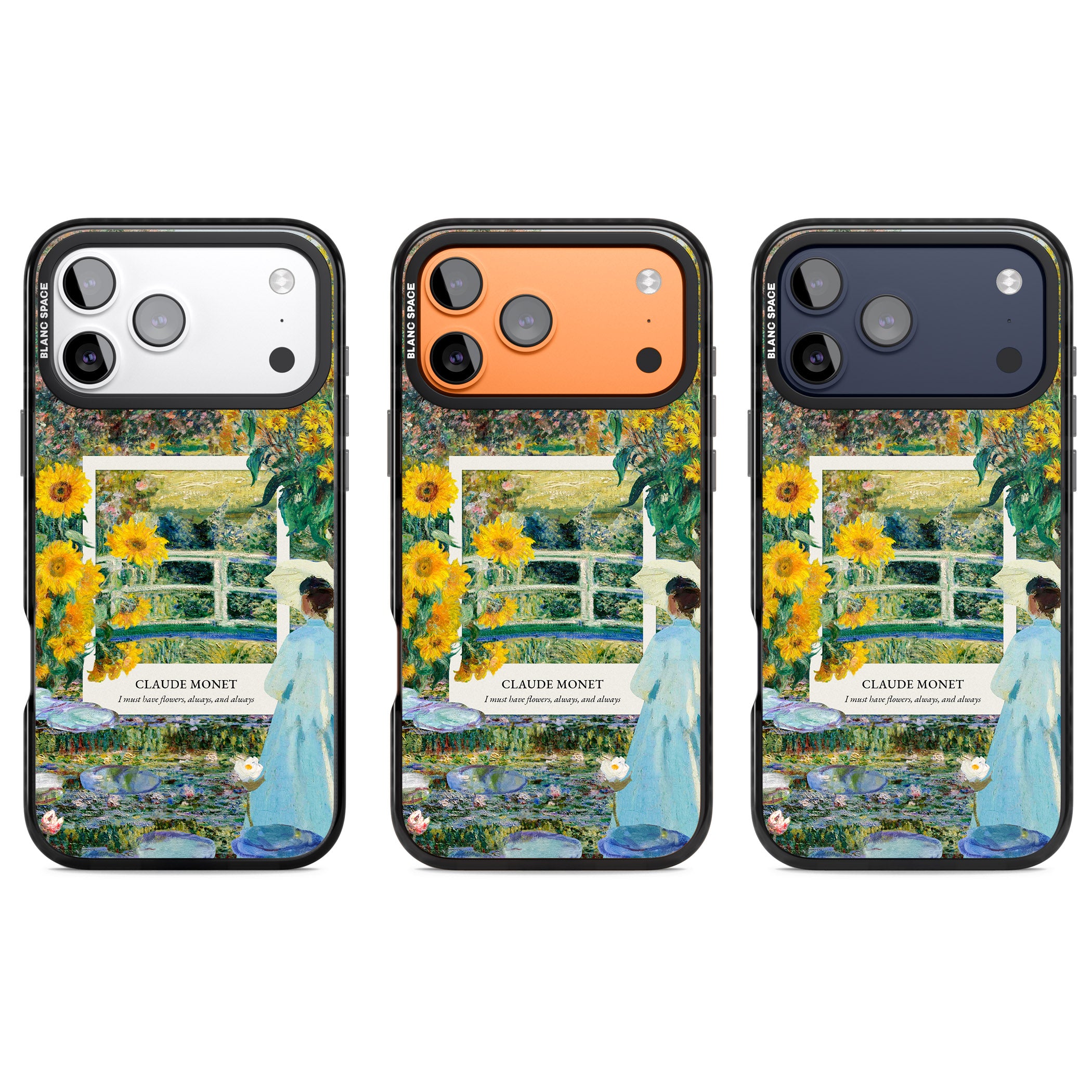 Monet Garden Bridge iPhone 17 Pro Impact Pro Black Phone Case APT Impact Protection