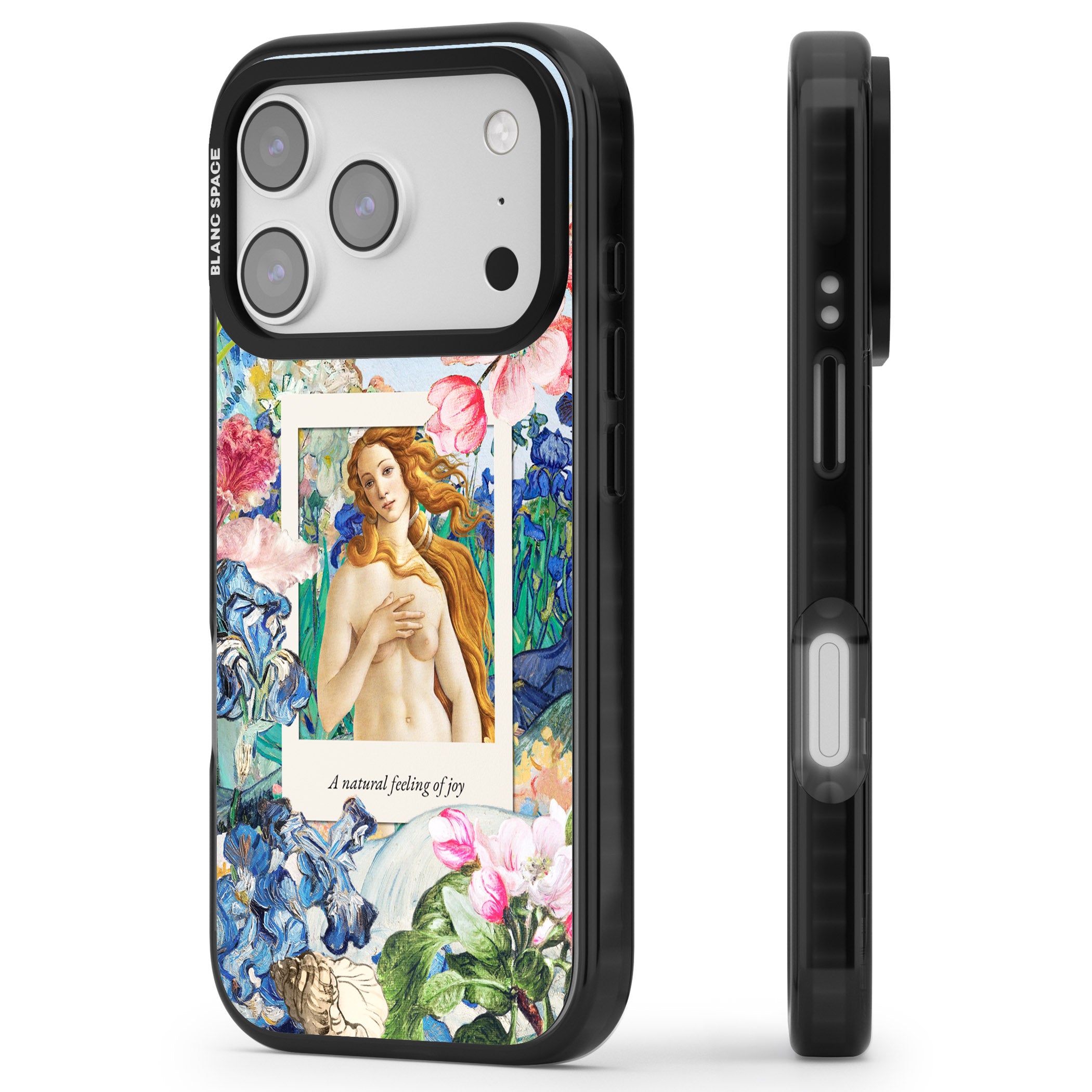 Botticelli Venus iPhone 17 Pro Max Impact Pro Black Phone Case Side Profile