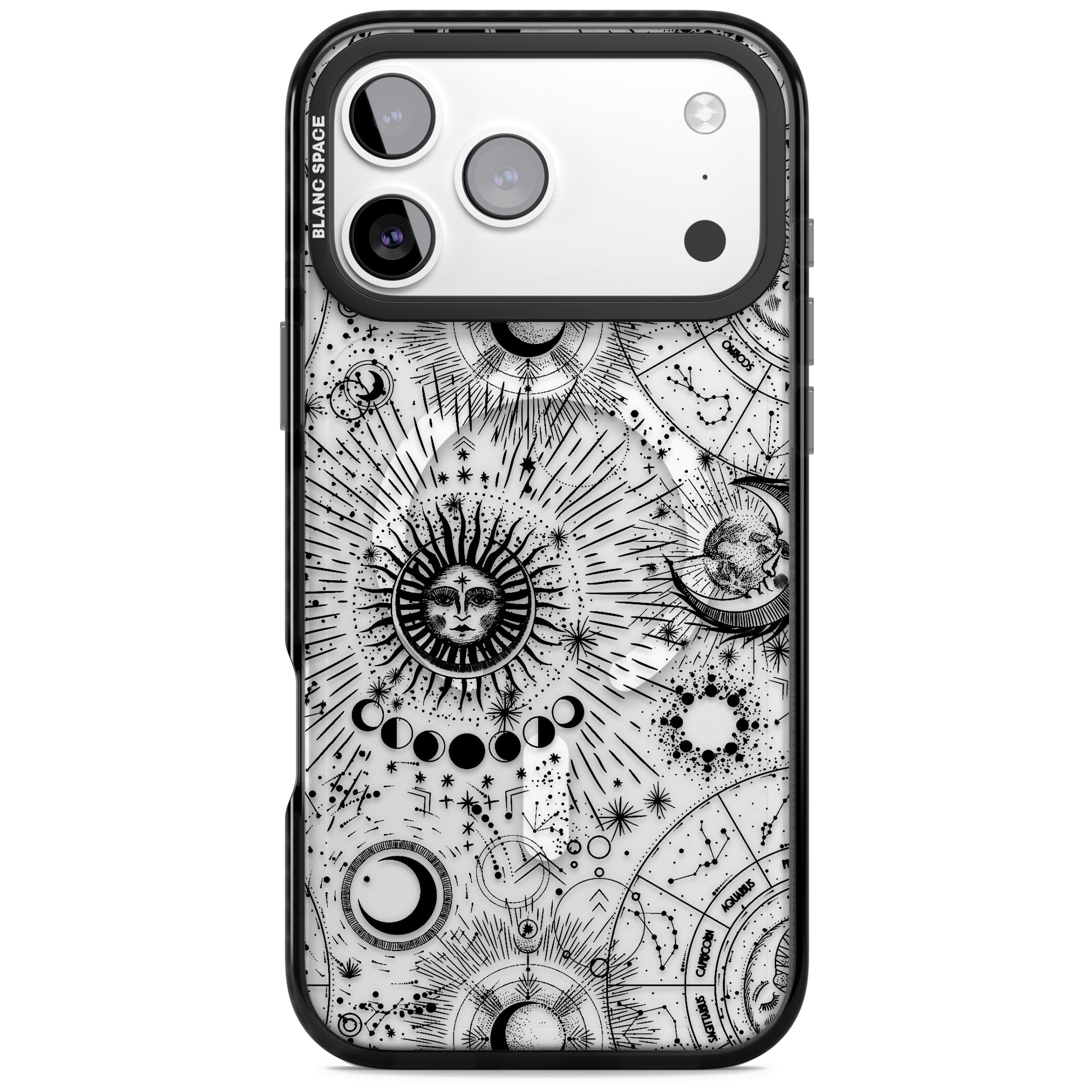 Suns & Zodiac Solar Chart iPhone 17 Pro Max Impact Pro Black Phone Case