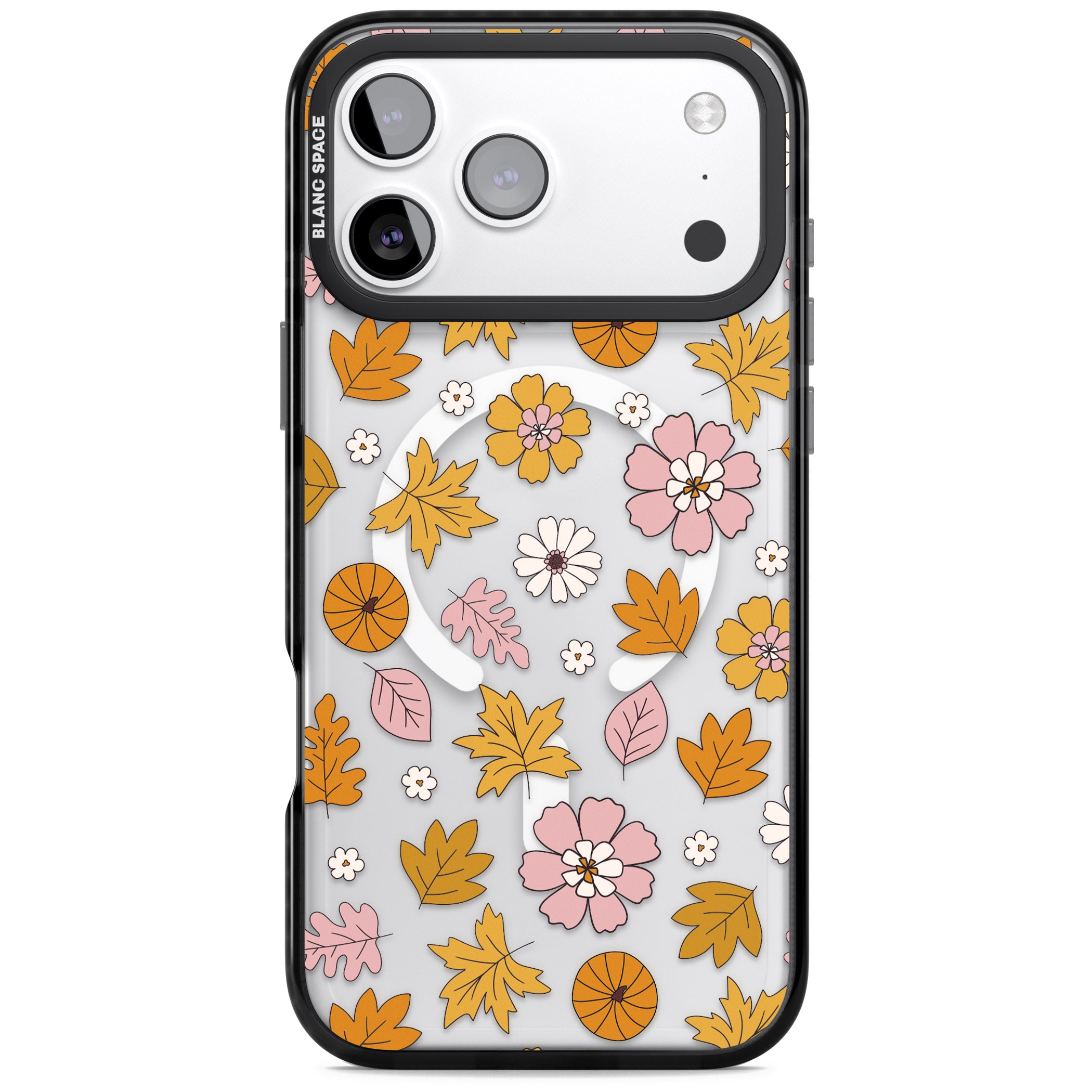 Autumn Leaves And Flowers iPhone 17 Pro Max Impact Pro Black Phone Case