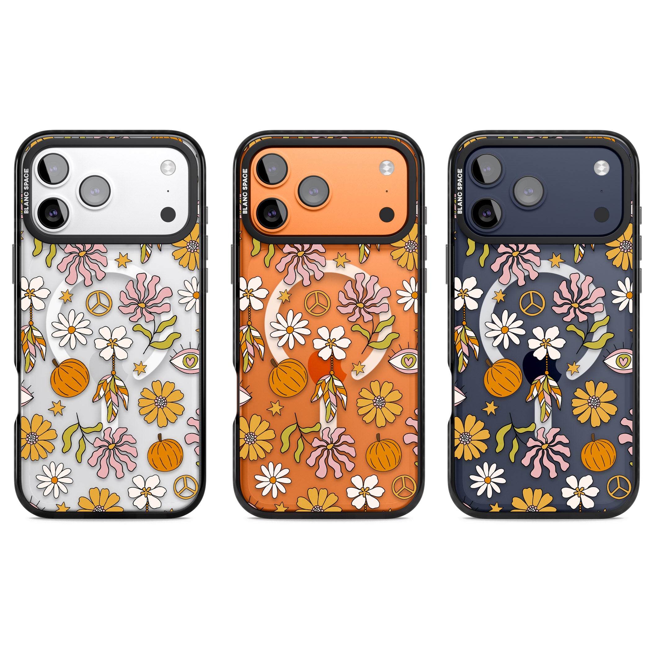 Retro Boho Fall Floral iPhone 17 Pro Impact Pro Black Phone Case APT Impact Protection