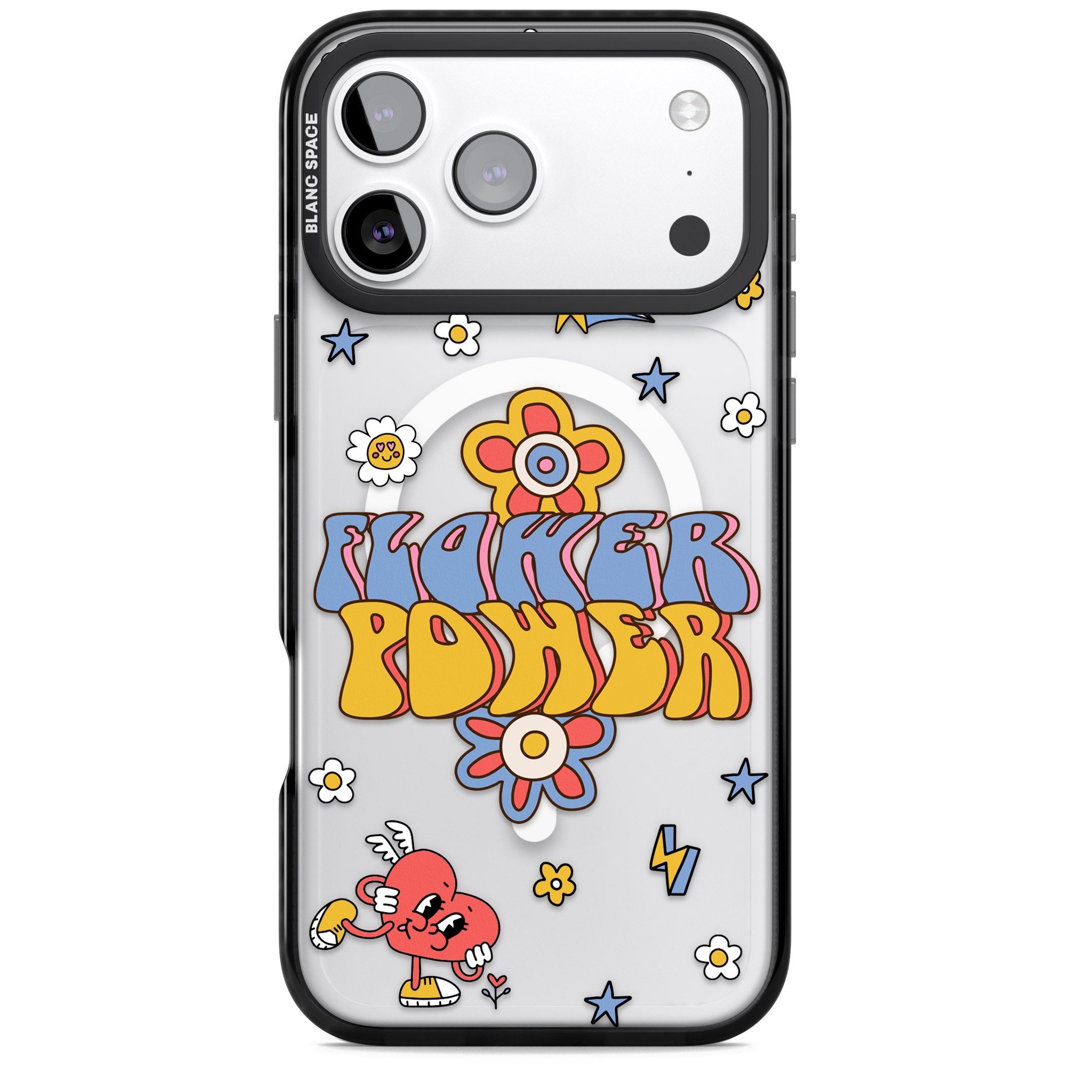 Flower Power iPhone 17 Pro Impact Pro Black Phone Case