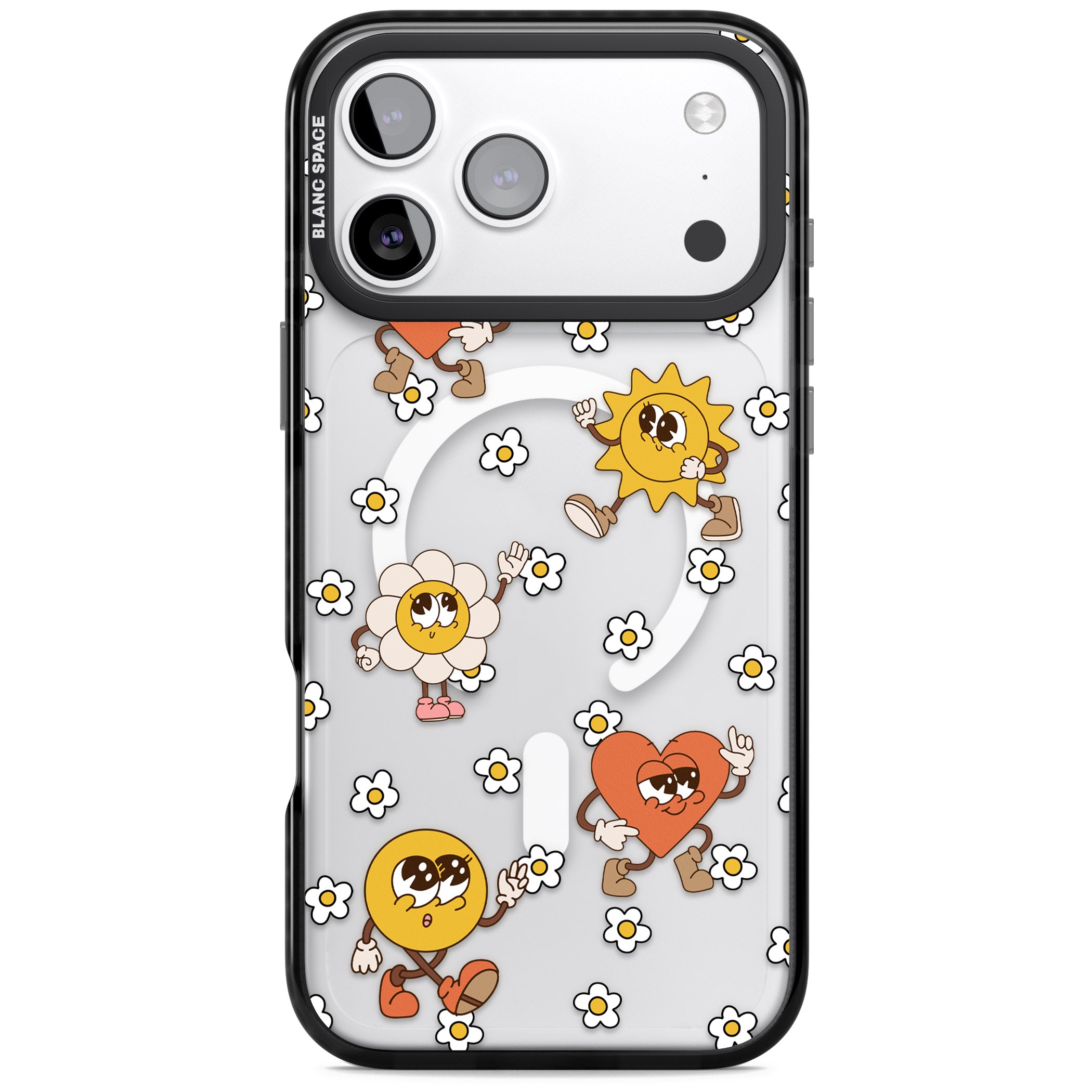 Daisies & Friends iPhone 17 Pro Impact Pro Black Phone Case