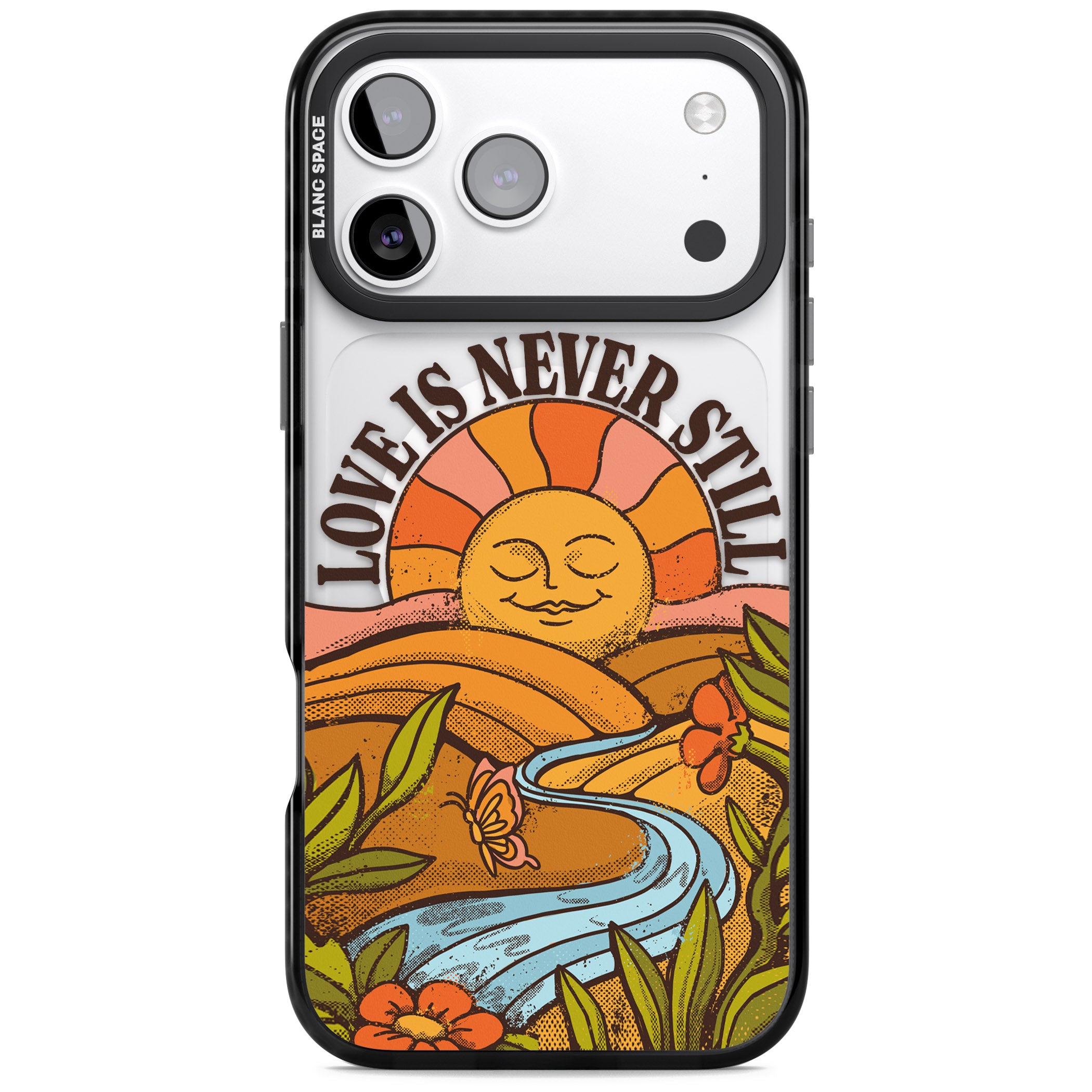 Love Is Never Still iPhone 17 Pro Impact Pro Black Phone Case