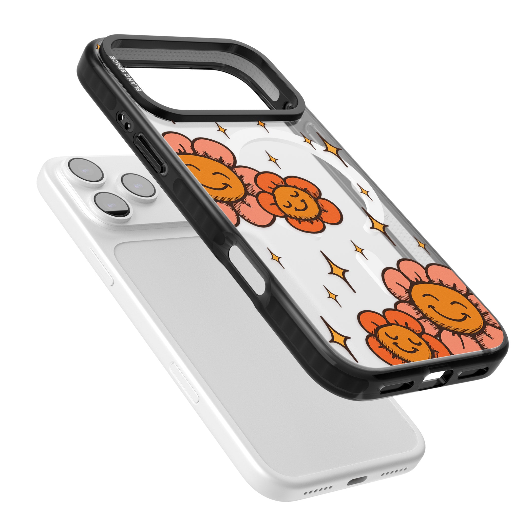 Mellow Flowers iPhone 17 Pro Max Impact Pro Black Phone Case Colours