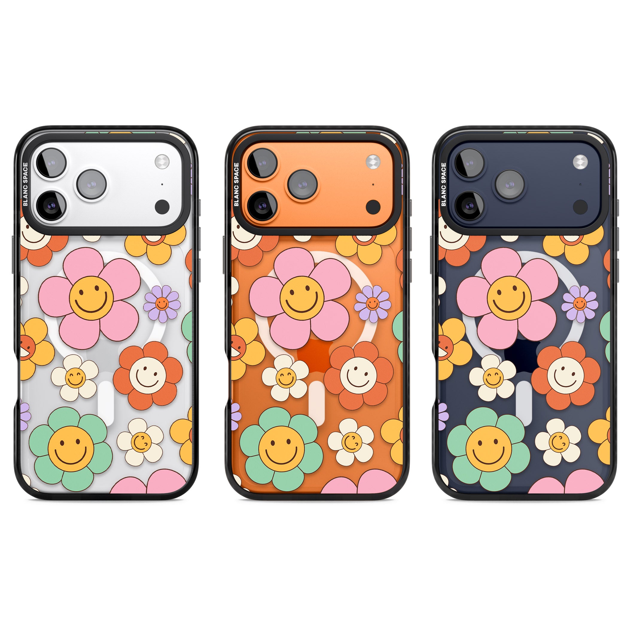 Happy Blossoms iPhone 17 Pro Impact Pro Black Phone Case APT Impact Protection
