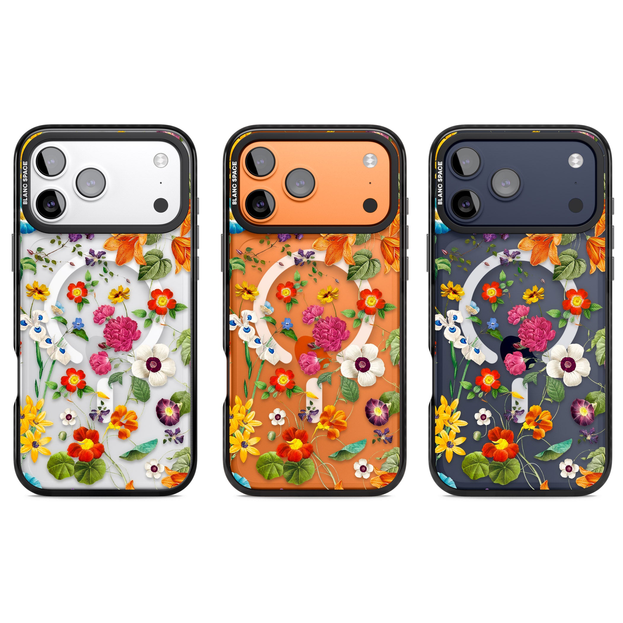 Whimsical Wildflowers iPhone 17 Pro Impact Pro Black Phone Case APT Impact Protection